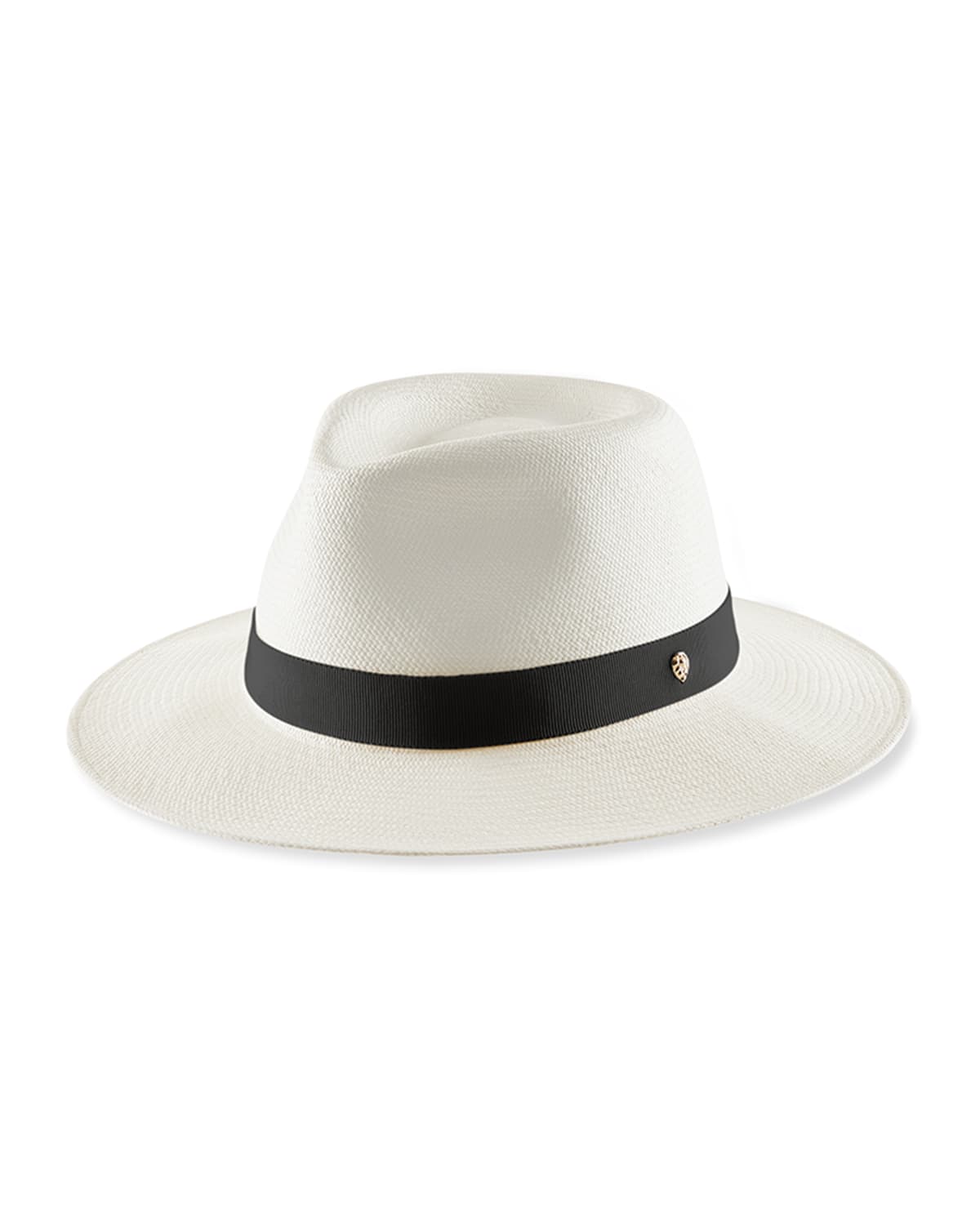 Shop Helen Kaminski Vitoria Woven Fedora Hat In White Black