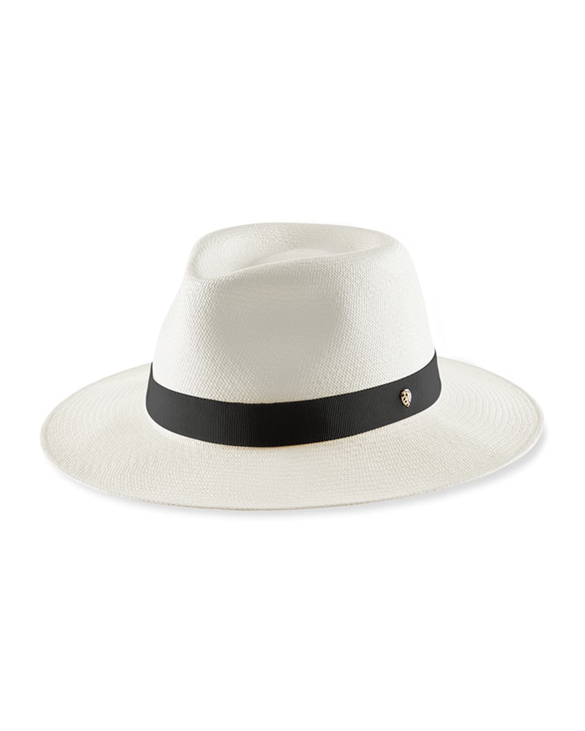 Helen Kaminski Vitoria Woven Fedora Hat In White Black
