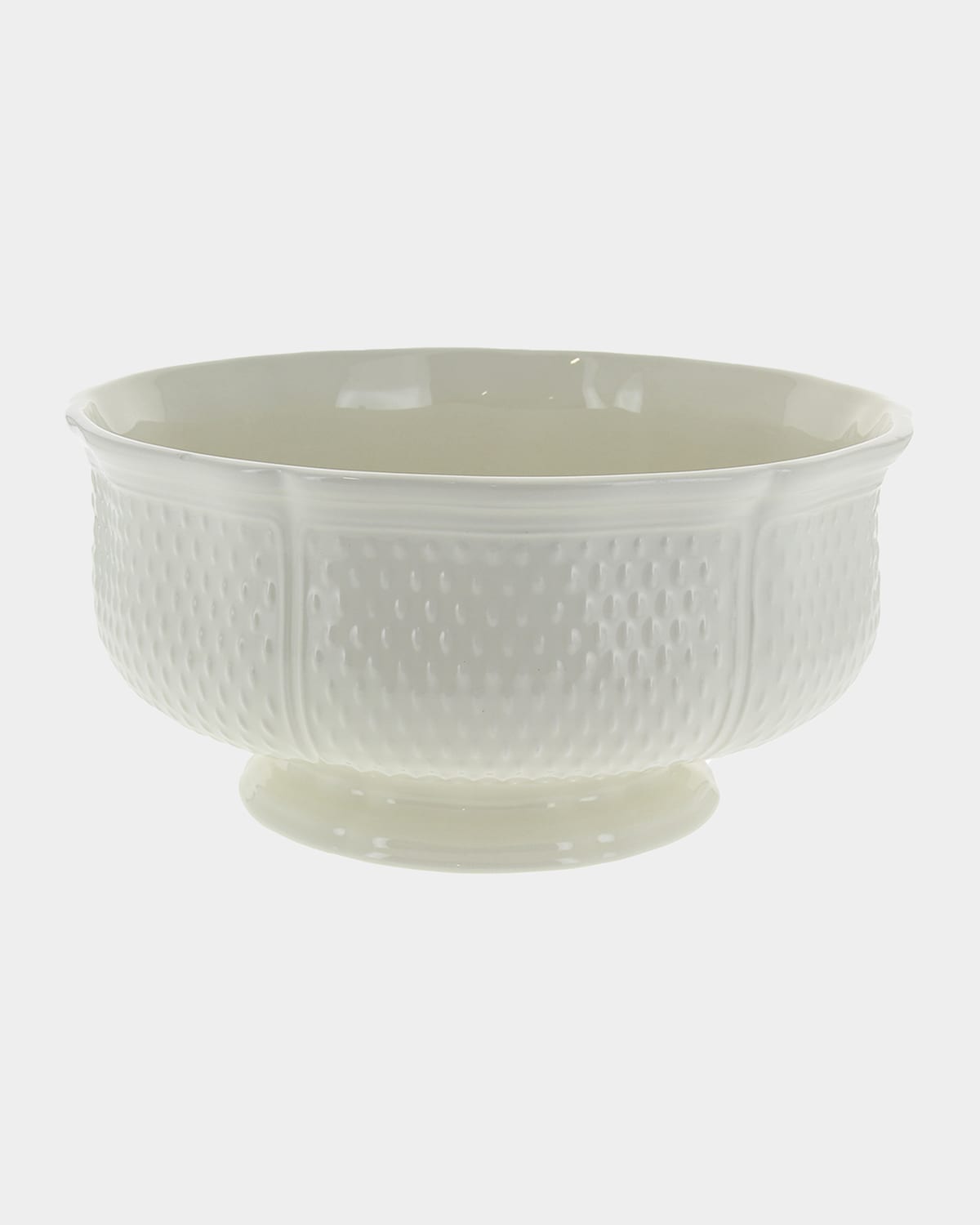 Gien Pont Aux Choux Large Open Vegetable Bowl, White In White