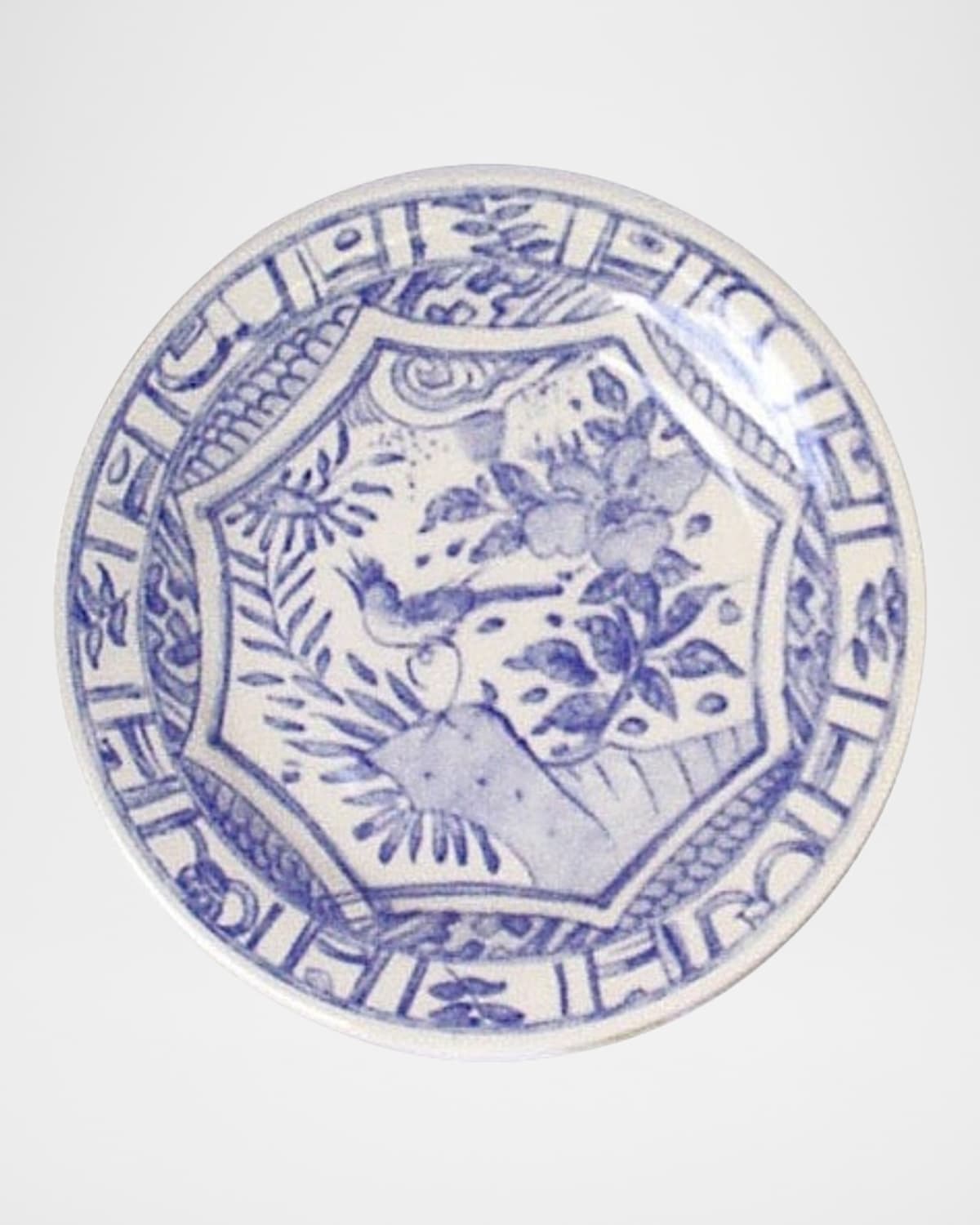 Gien Oiseau Blue & White Dinner Plate In Blue/white