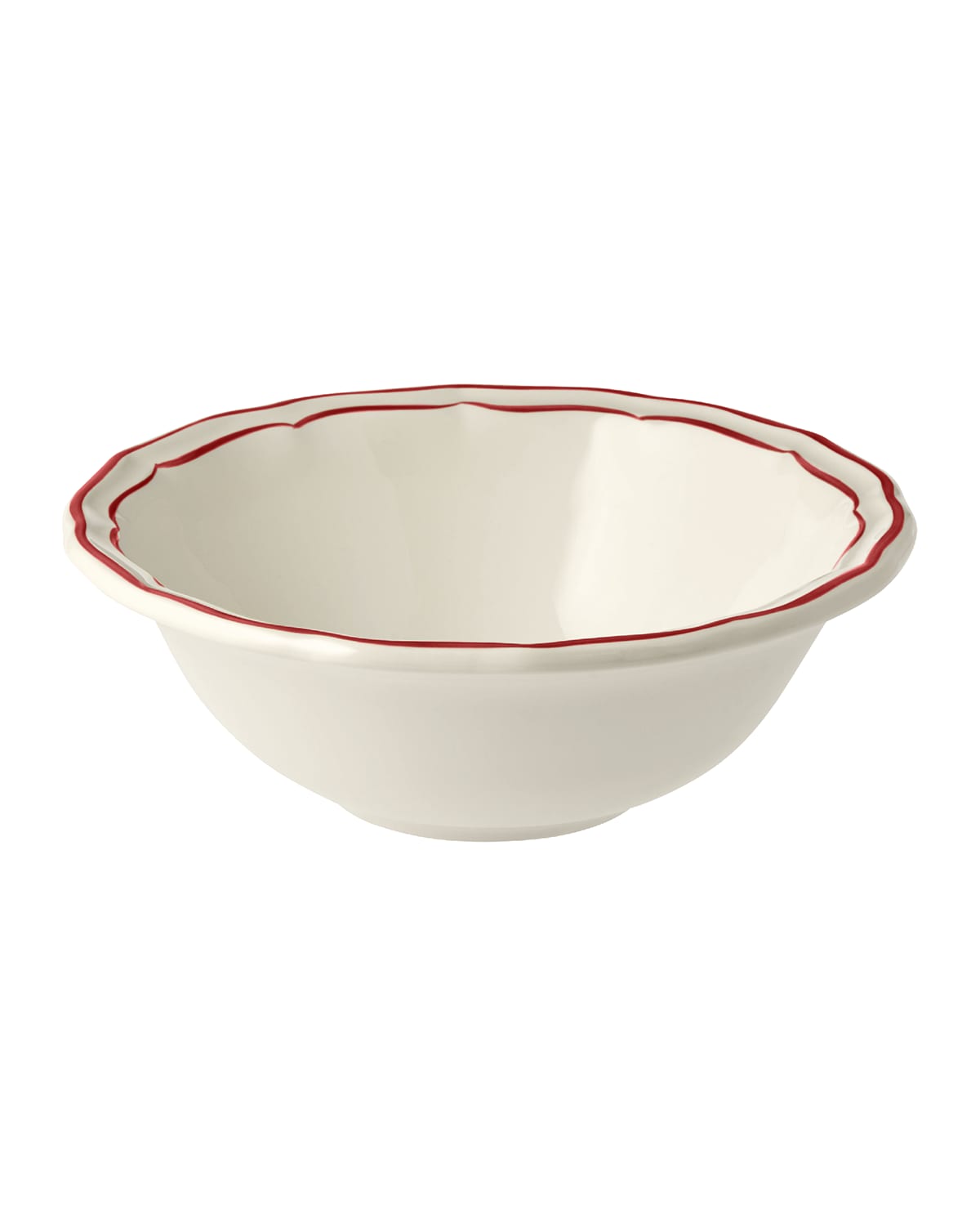 Gien Filet Cereal Bowl, Set Of 2 In Red
