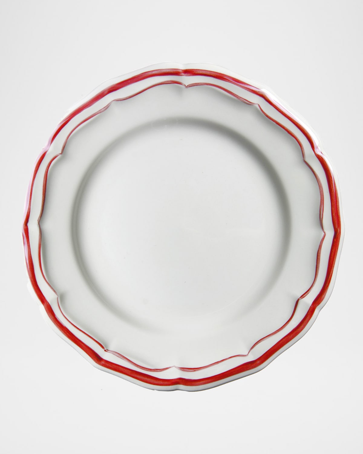 Gien Filet Dessert Plate In Red