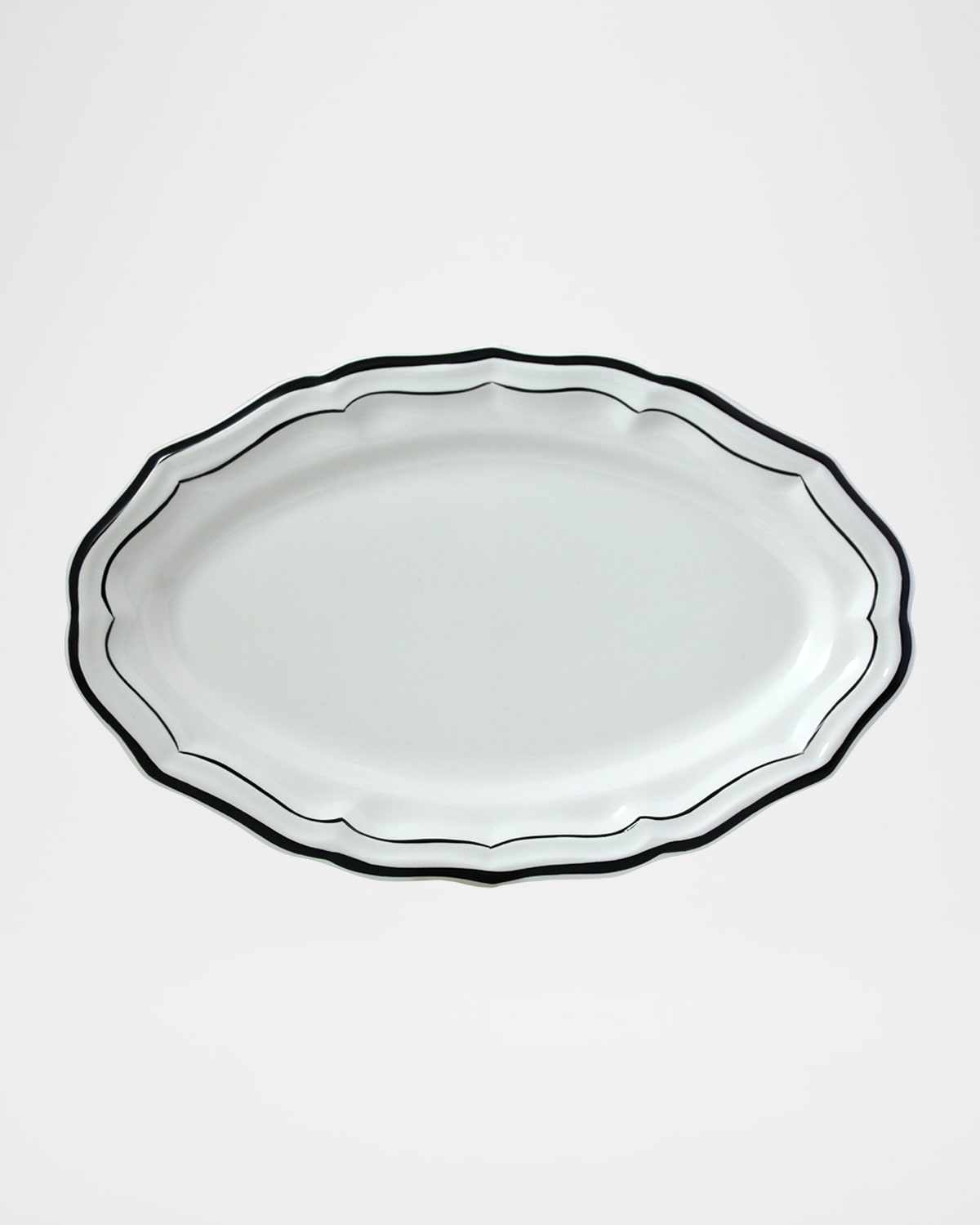 Gien Filet Oval Platter In Black