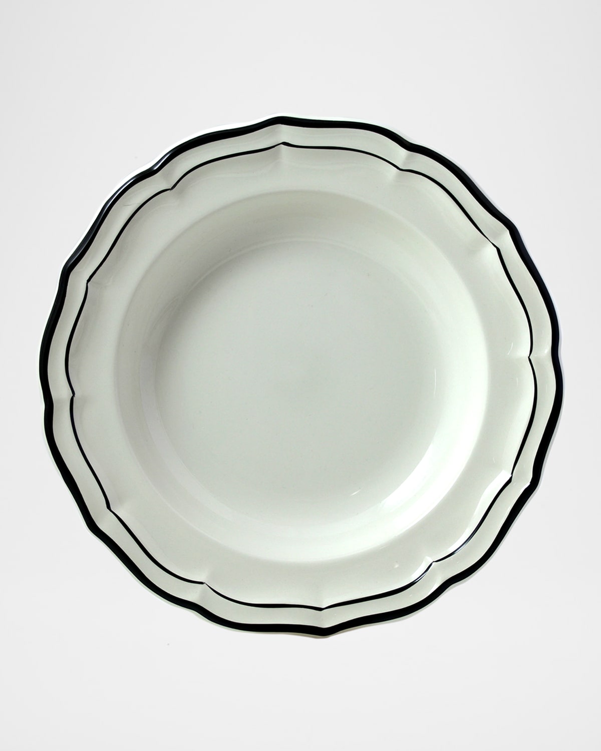 Gien Filet Rim Soup Bowl In Black