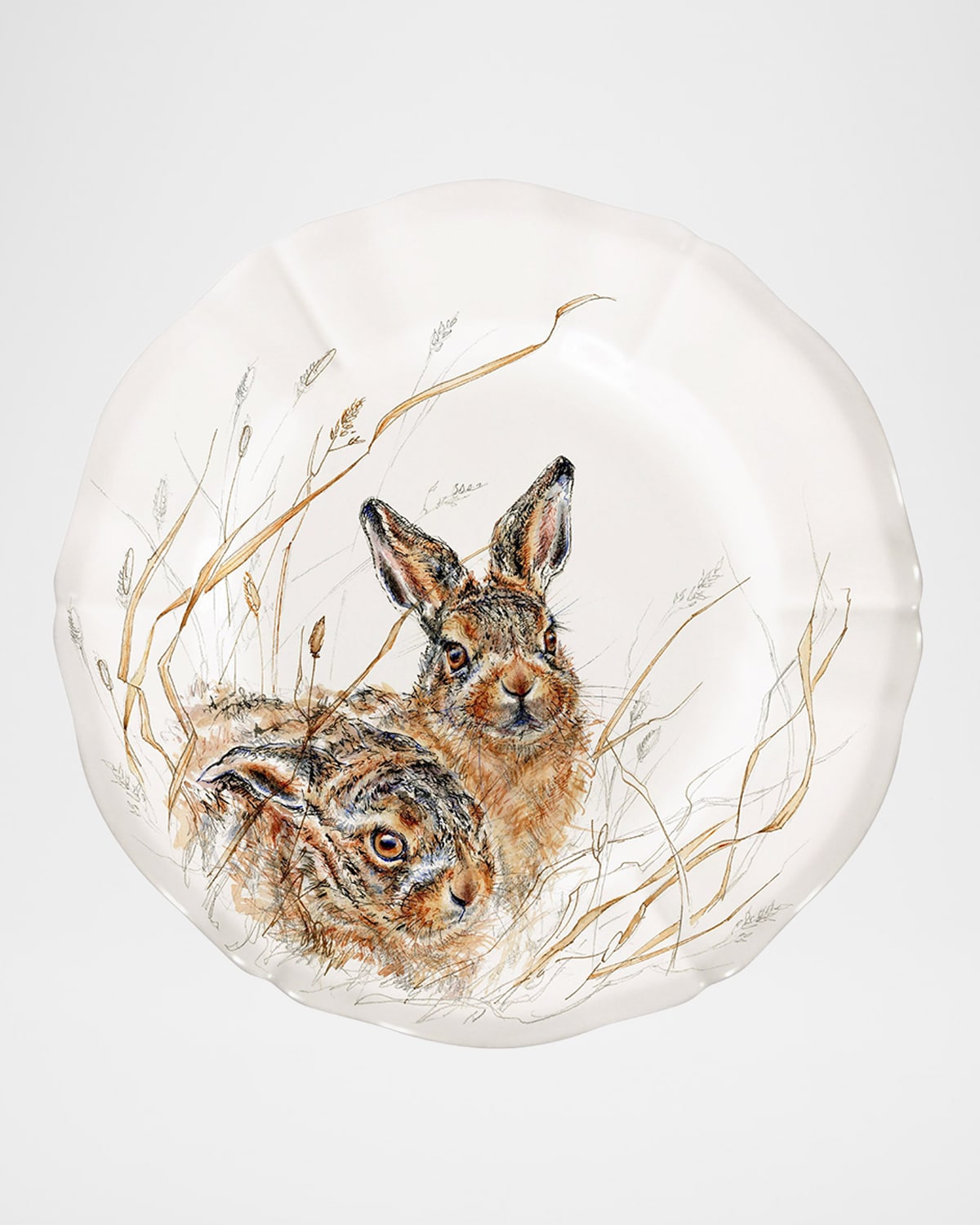 Gien Sologne Dessert Plate In Rabbits