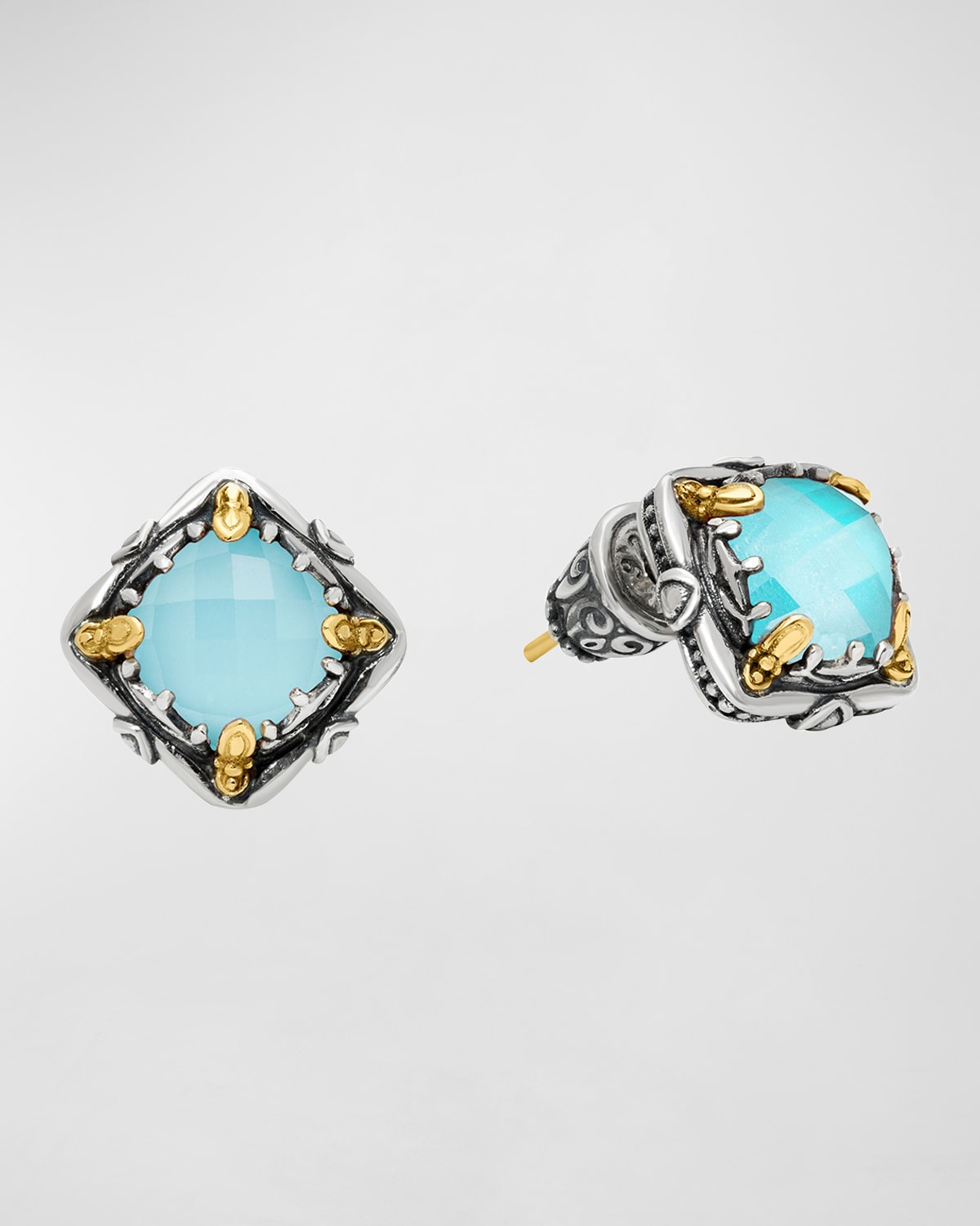 Konstantino Gen K Two-tone Doublet Earrings In Turquoise