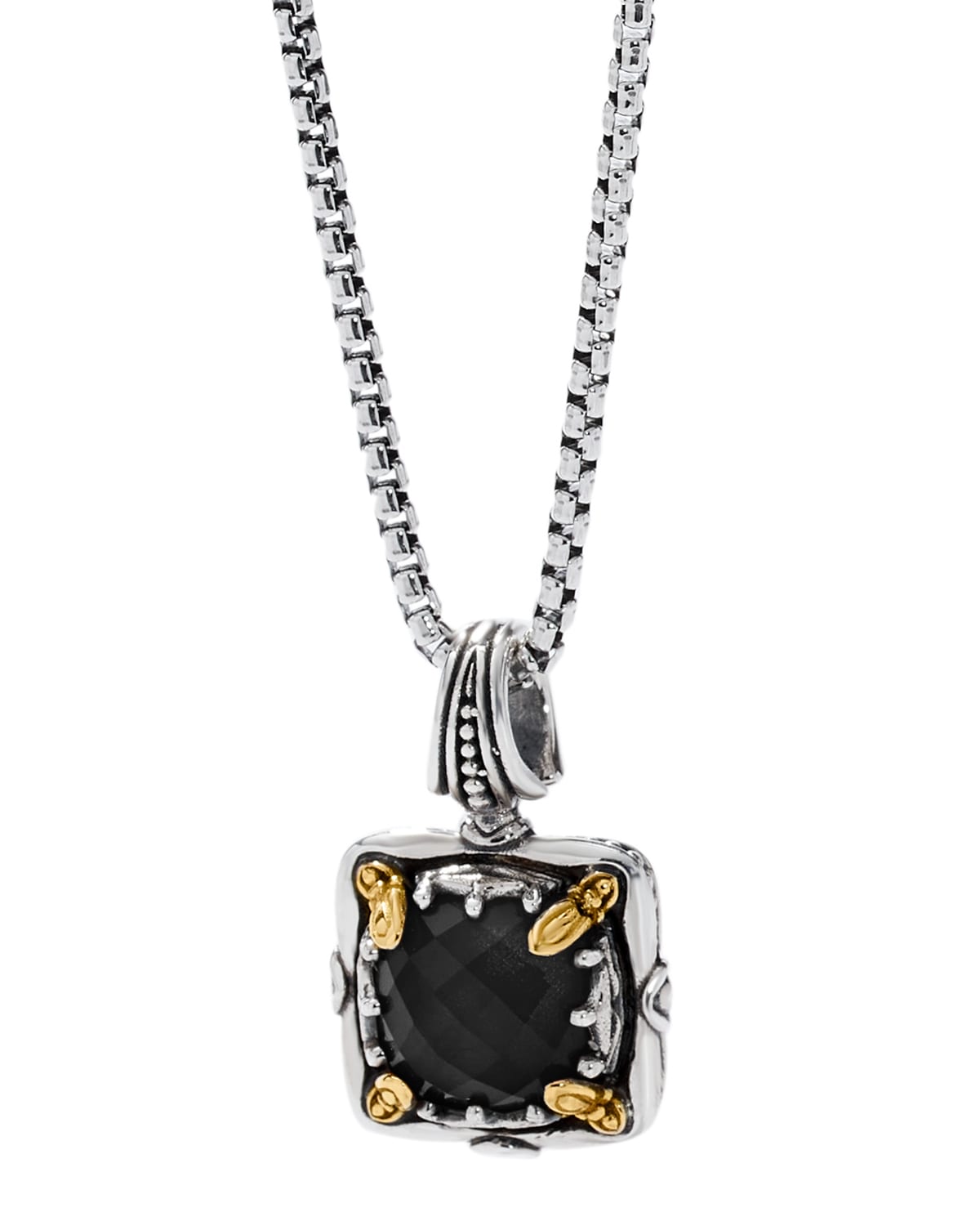 Konstantino Gen K Two-tone Doublet Pendant In Onyx