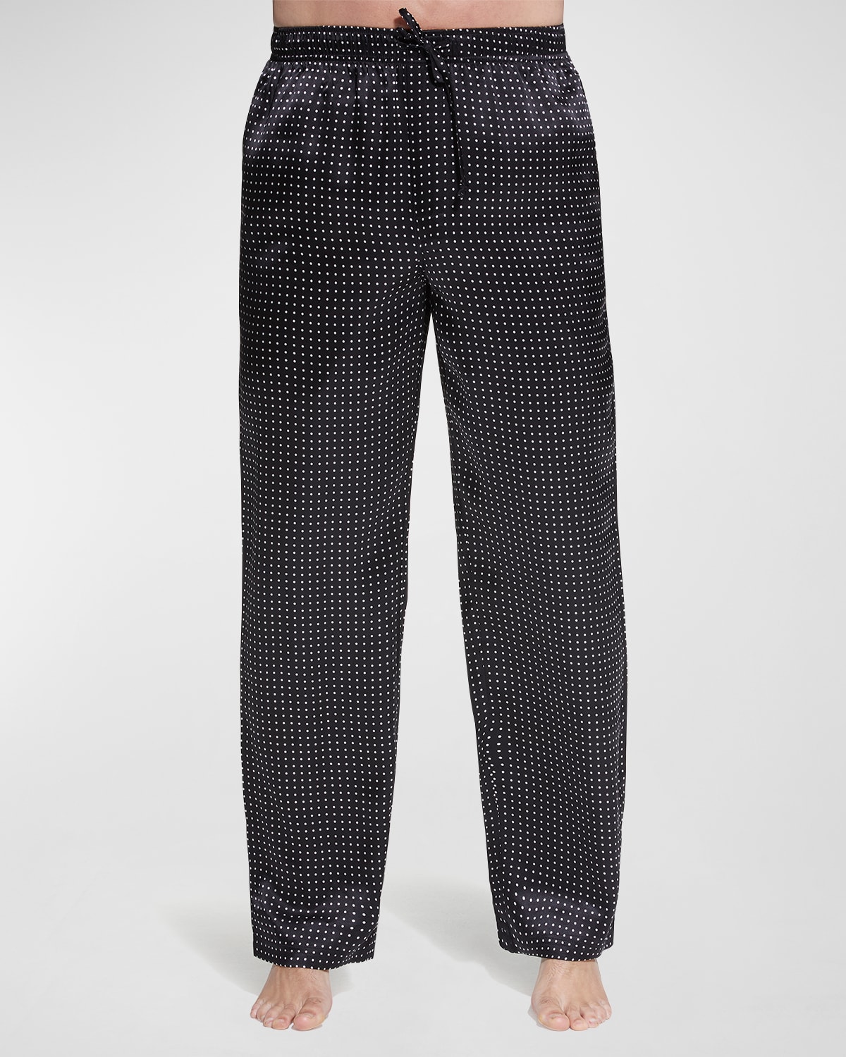 Majestic International Men's Dotted Silk Pajama Pants