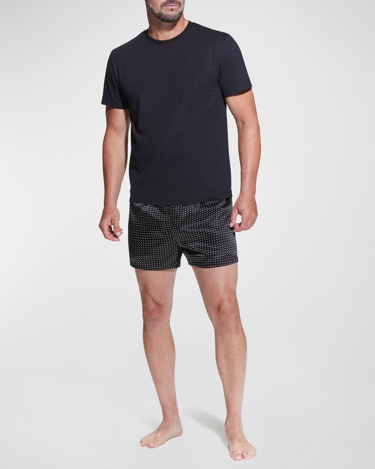 Majestic International Men's Dotted Silk Boxer Shorts
