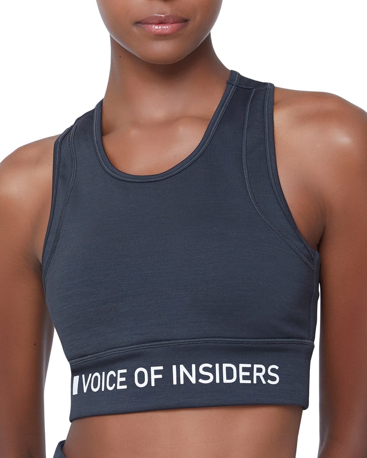 Voice Of Insiders Seacell T High-impact Sports Bra In Black Heather