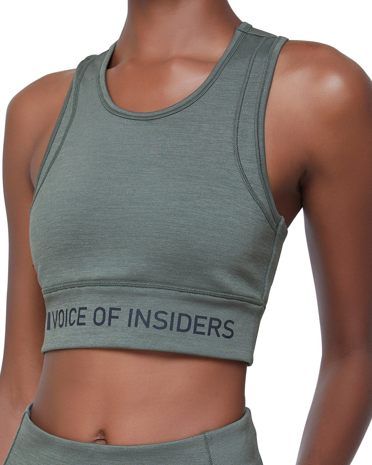Voice Of Insiders Seacell T High-impact Sports Bra In Green Heather