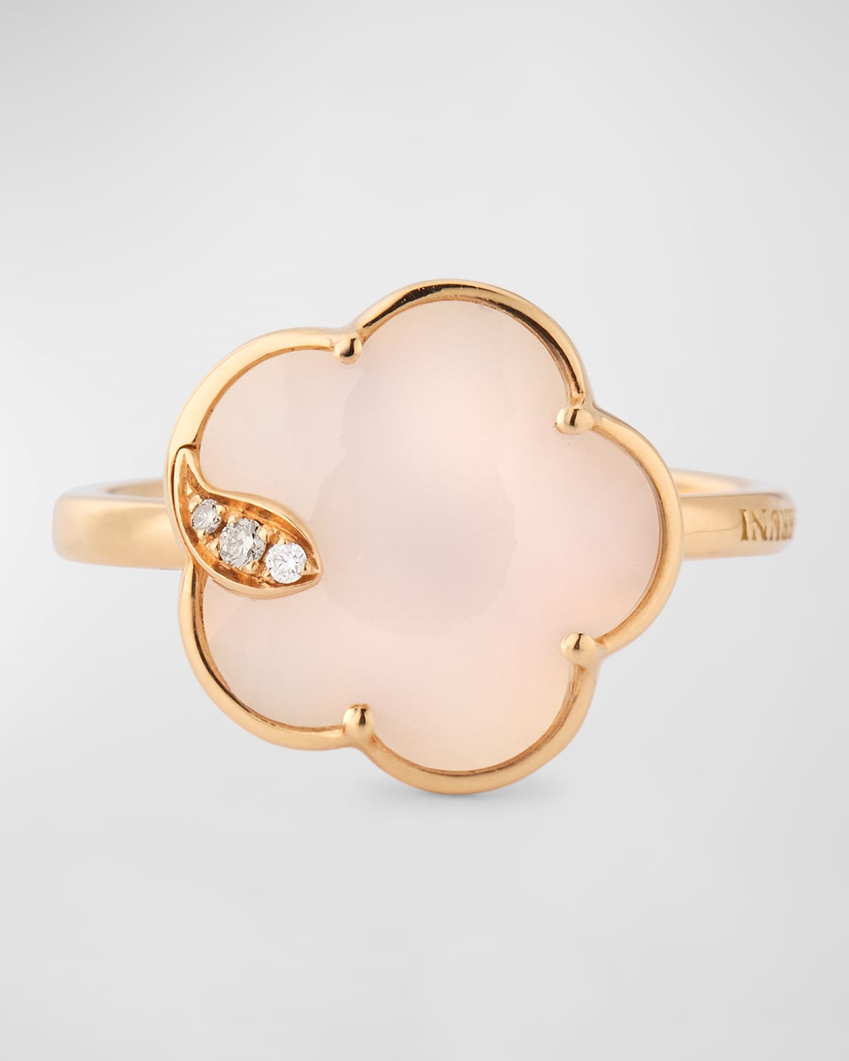 Pasquale Bruni 18k Rose Gold Joli Ring with Diamonds, Size 6.5