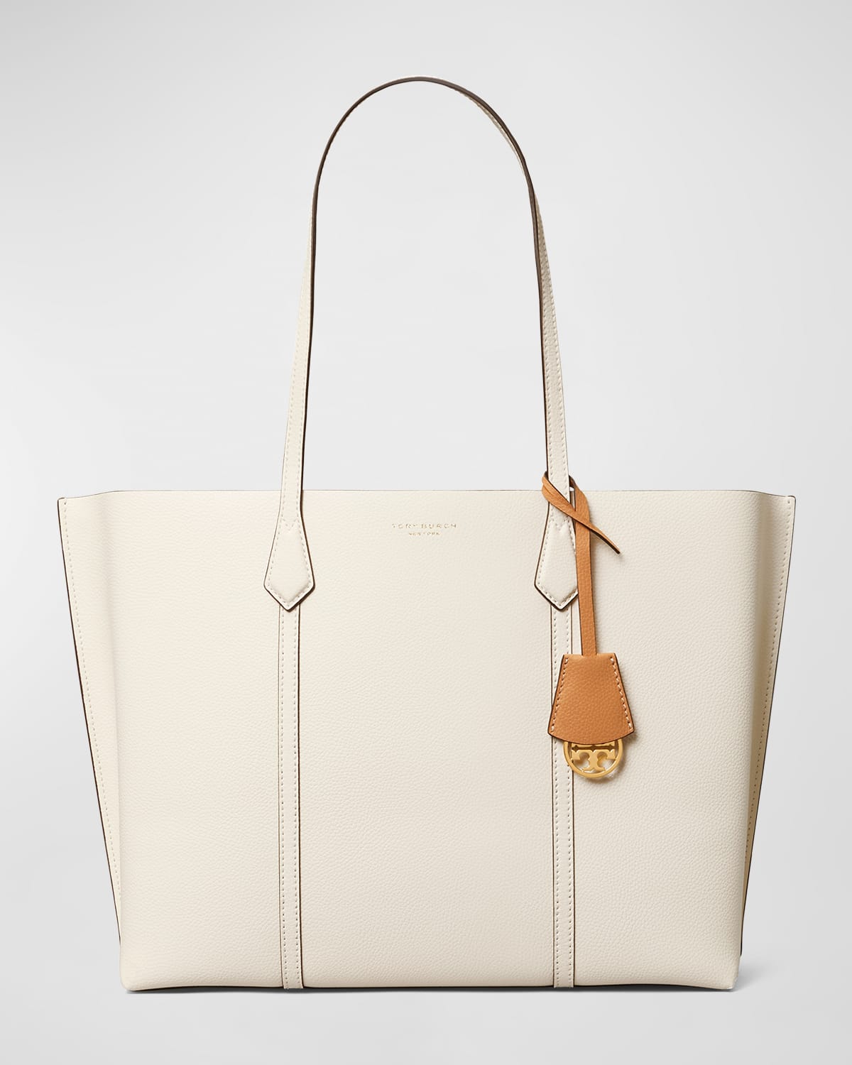 Tory Burch Perry Leather Shopper Tote Bag In New Ivory | ModeSens
