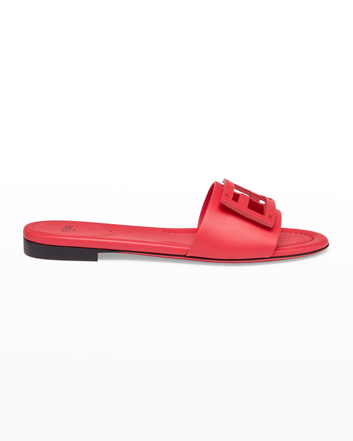 FENDI FF TUBE MEDALLION FLAT SANDALS