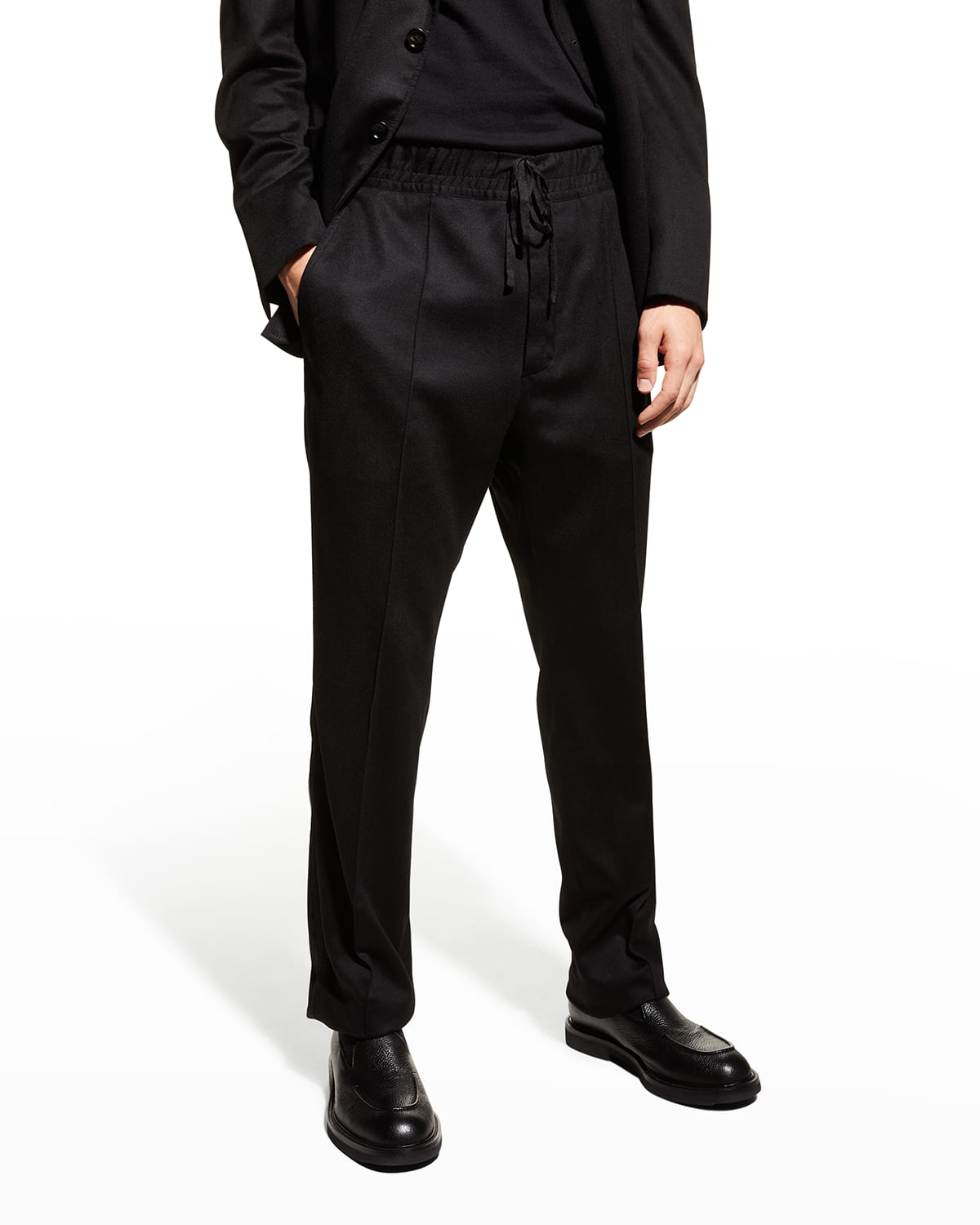 Men's Solid Cashmere Twill Trousers