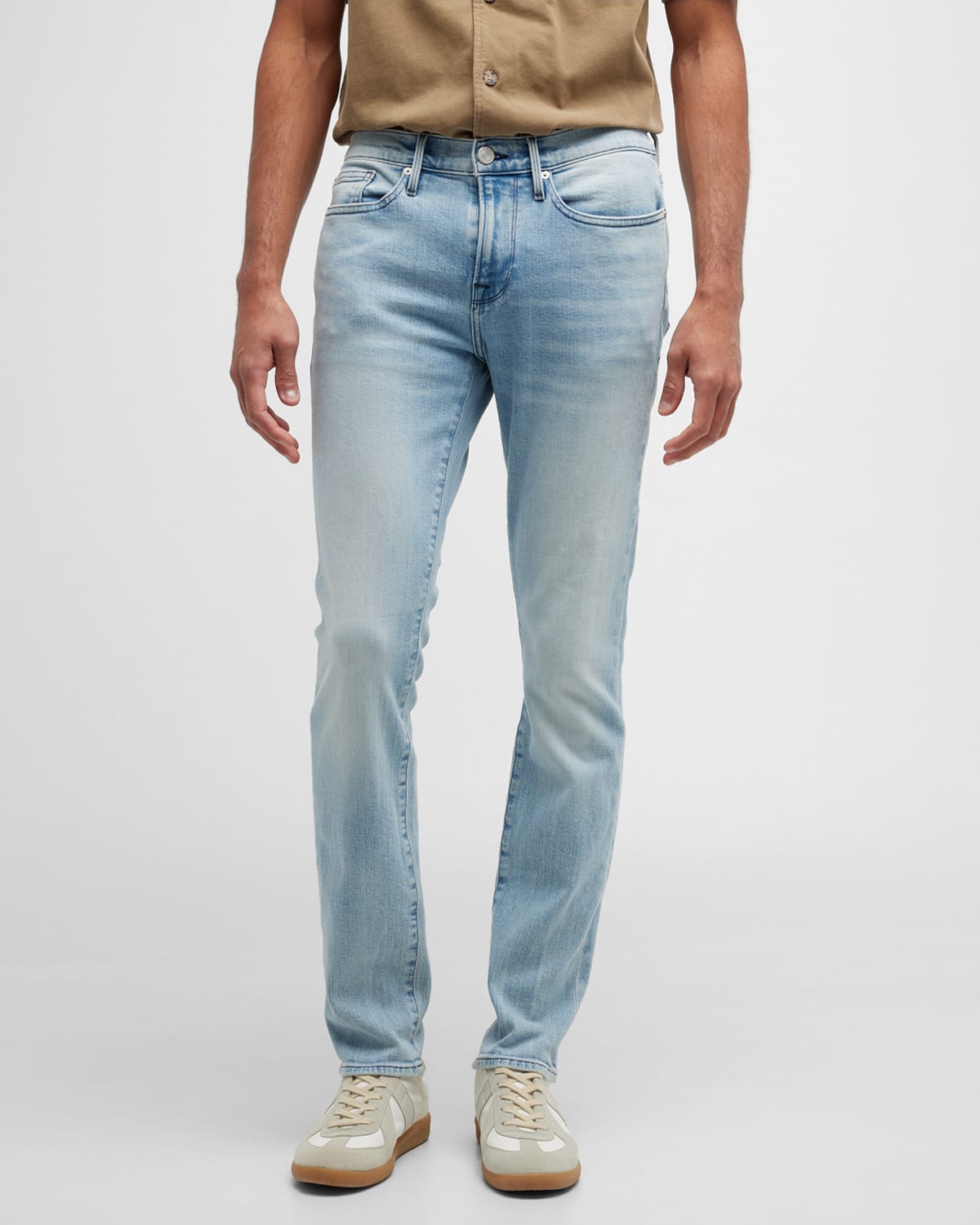 Men's L'Homme Skinny Light-Wash Jeans