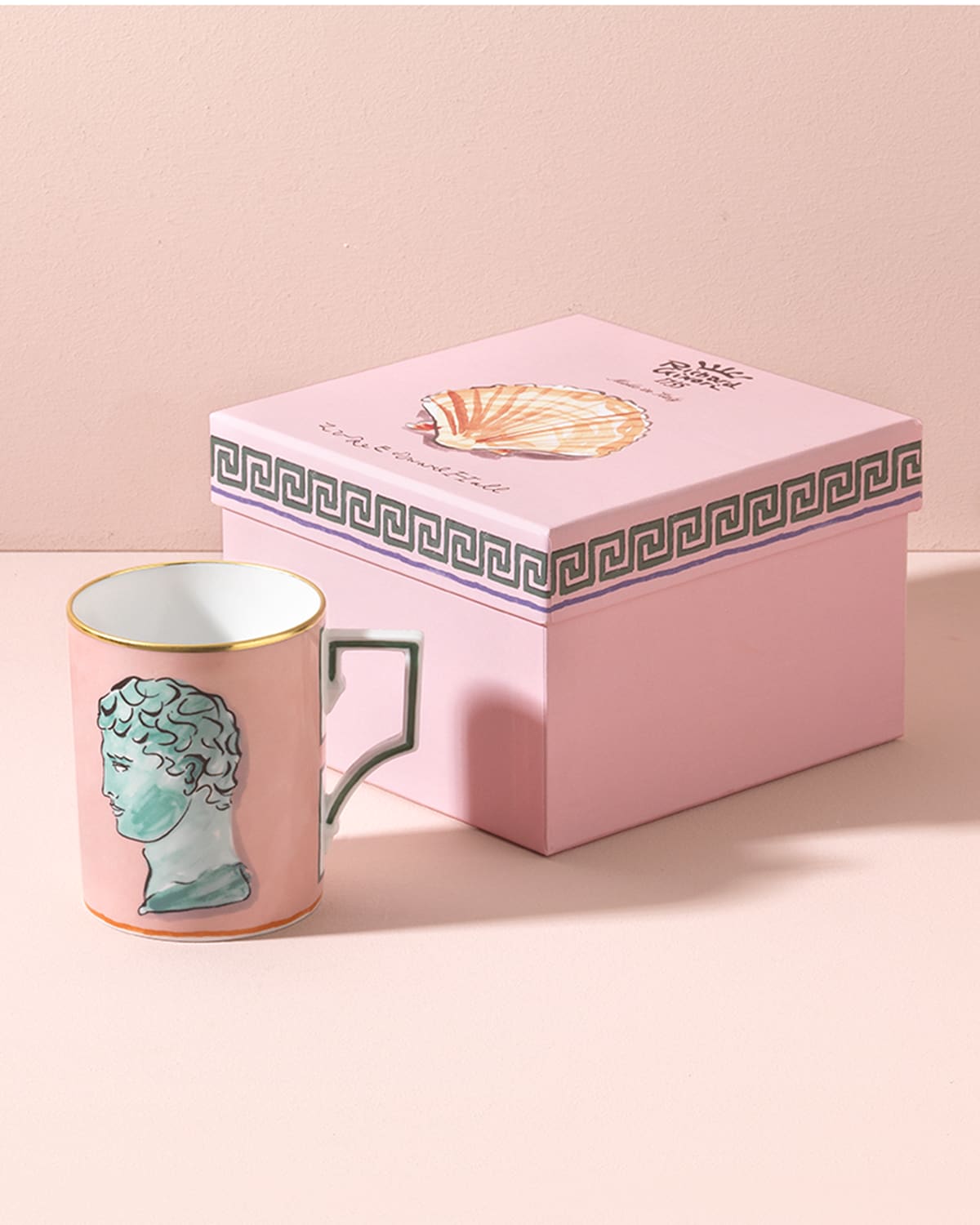 Shop Ginori 1735 Neptune's Voyage Mug In Pink