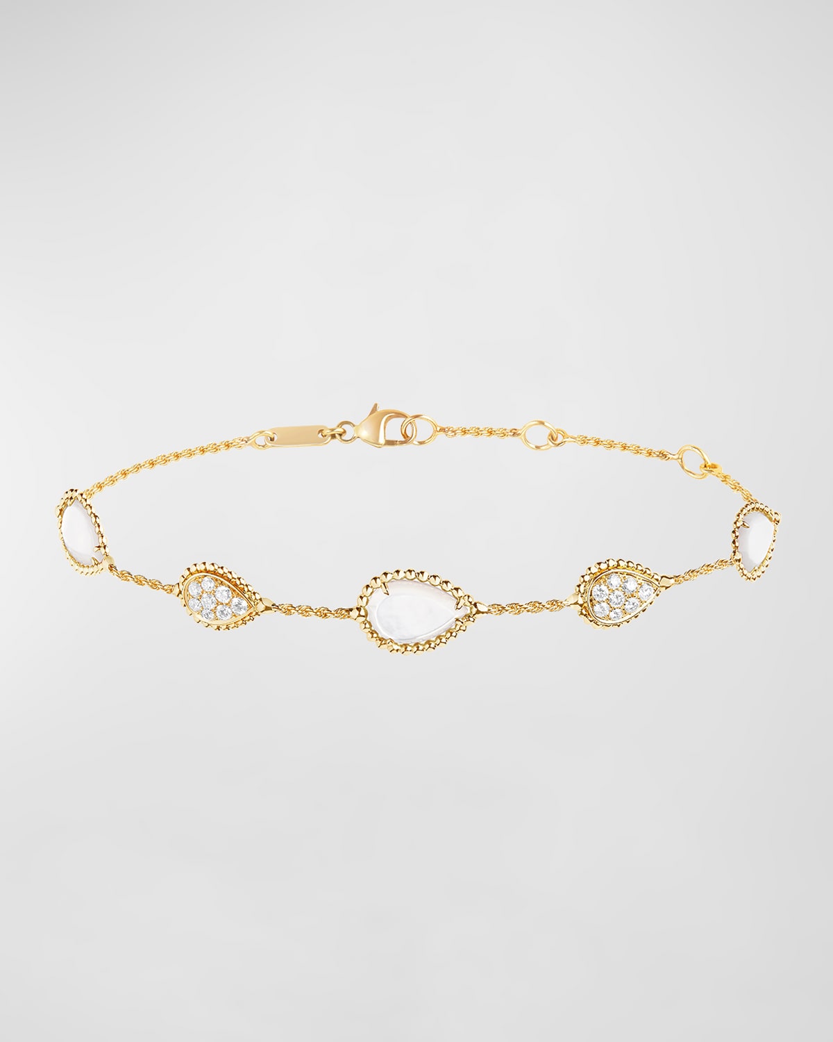 Yellow Gold Serpent Boheme 5-Motif Mother-of-Pearl Bracelet