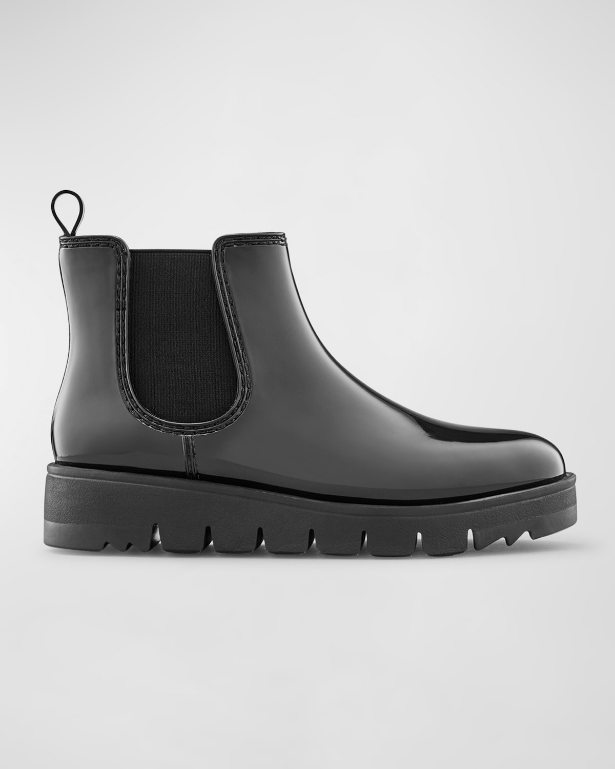 Shop Cougar Firenze Glossy Chelsea Rain Boots In Black All Over