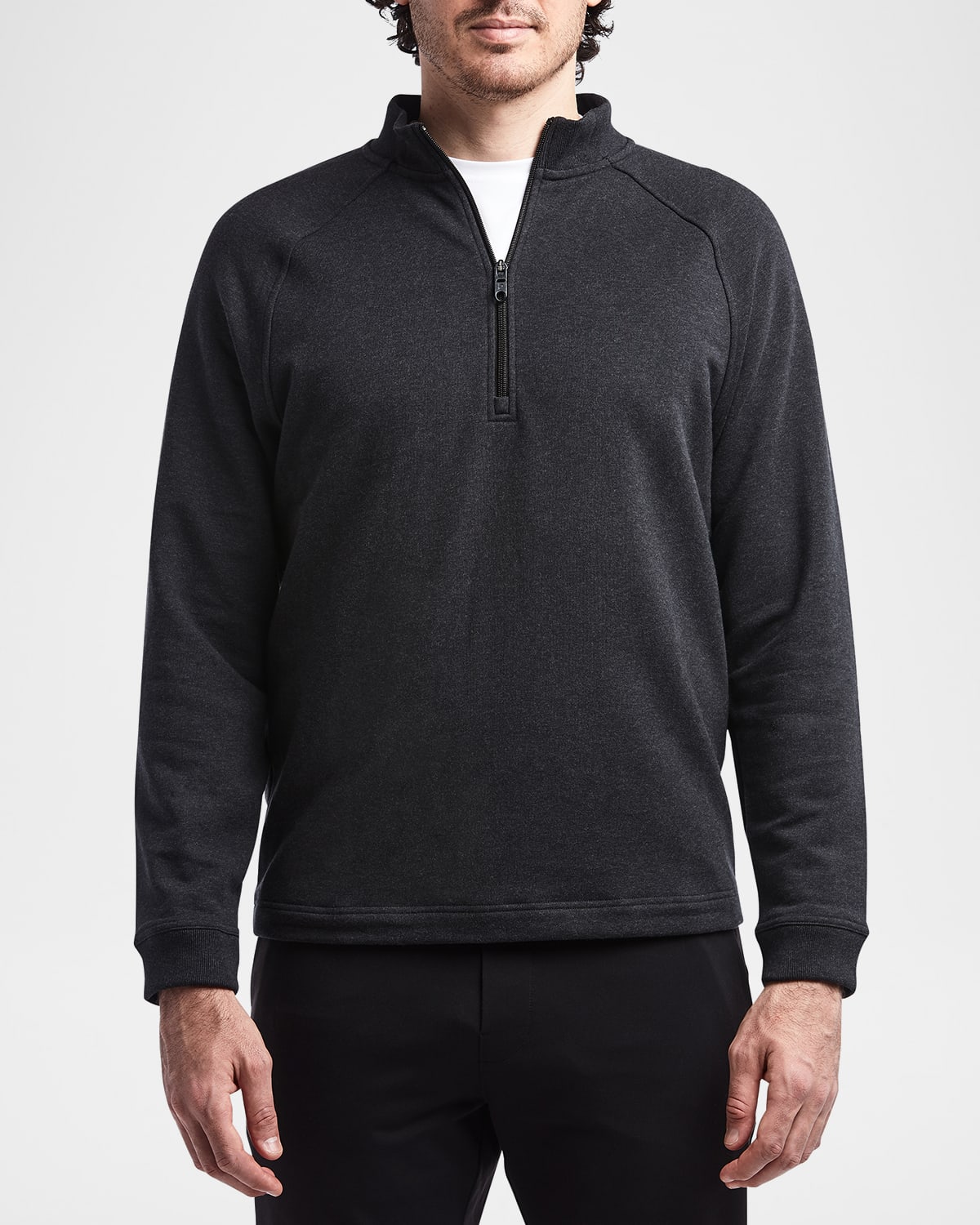 Public Rec Men's Mid-weight French Terry 1/2-zip Sweatshirt In Heather Charcoal