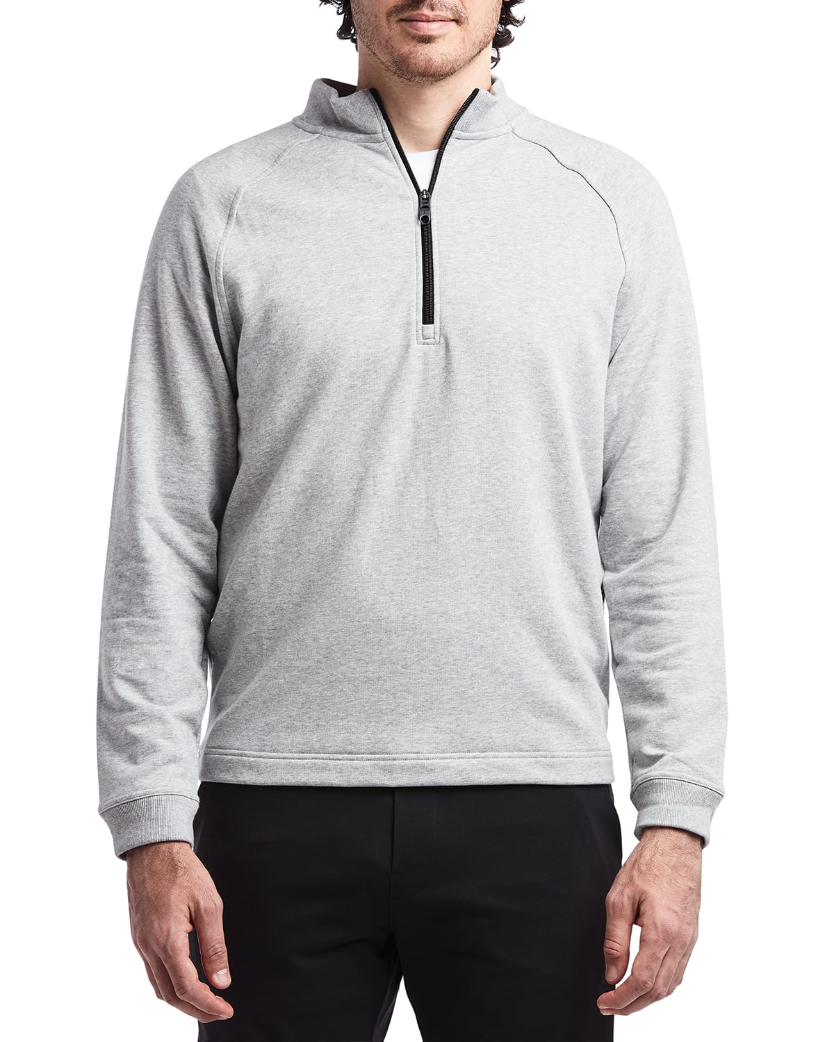 Shop Public Rec Men's Mid-weight French Terry 1/2-zip Sweatshirt In Heather Silver Spoon
