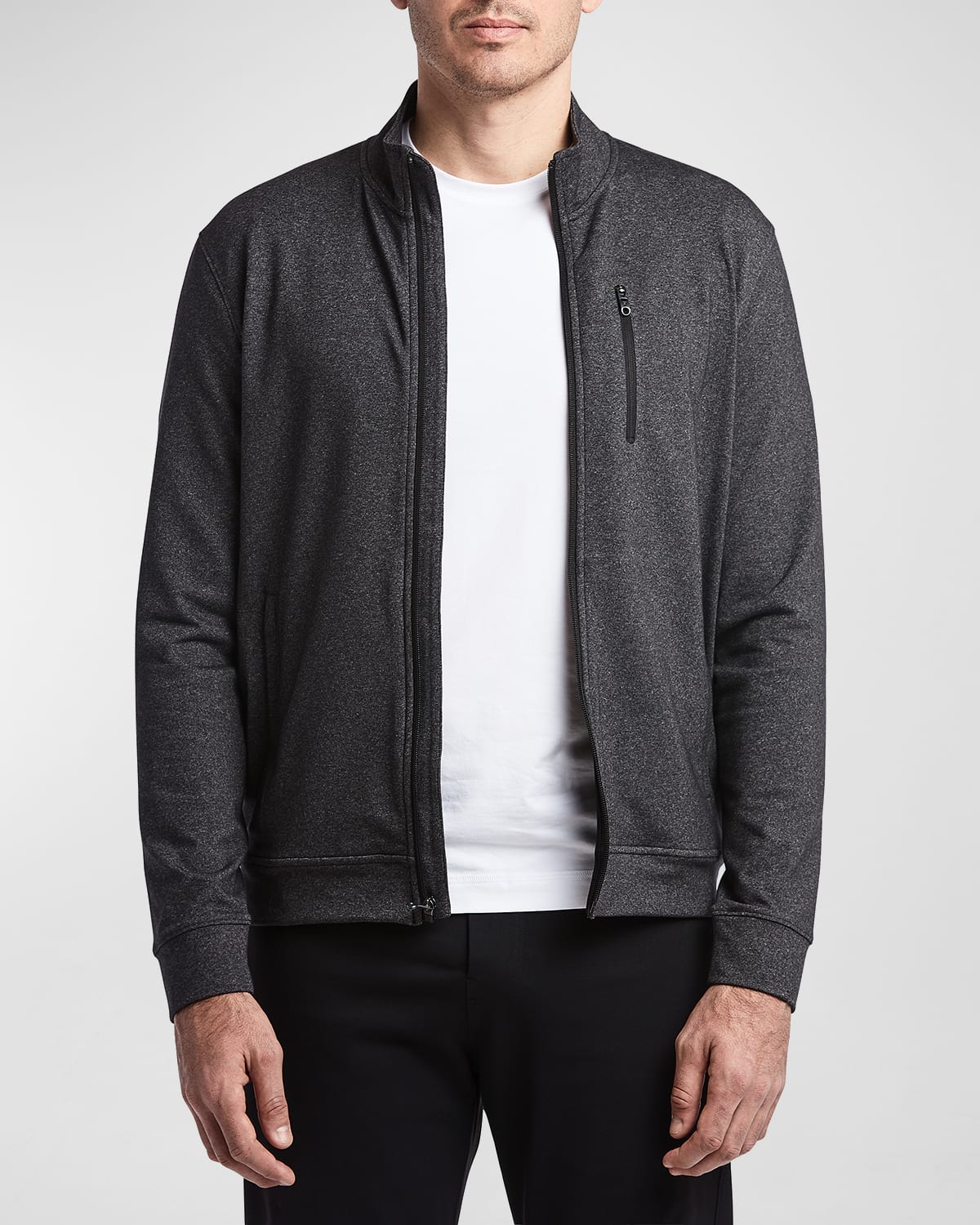 Public Rec Men's All Day Every Day Stretch-nylon Jacket In Heather Charcoal