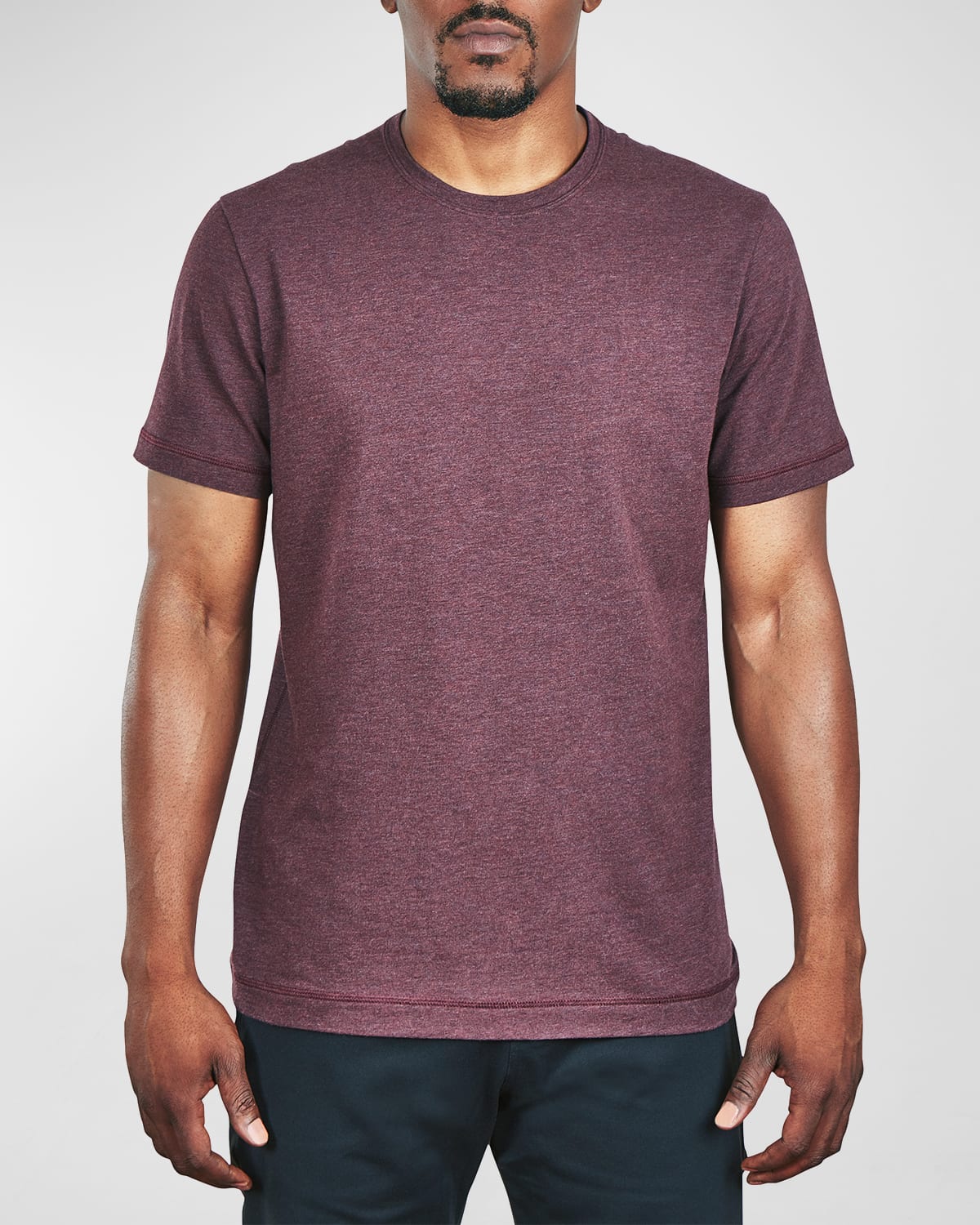 Public Rec Men's Solid Athletic T-shirt In Heather Burgundy