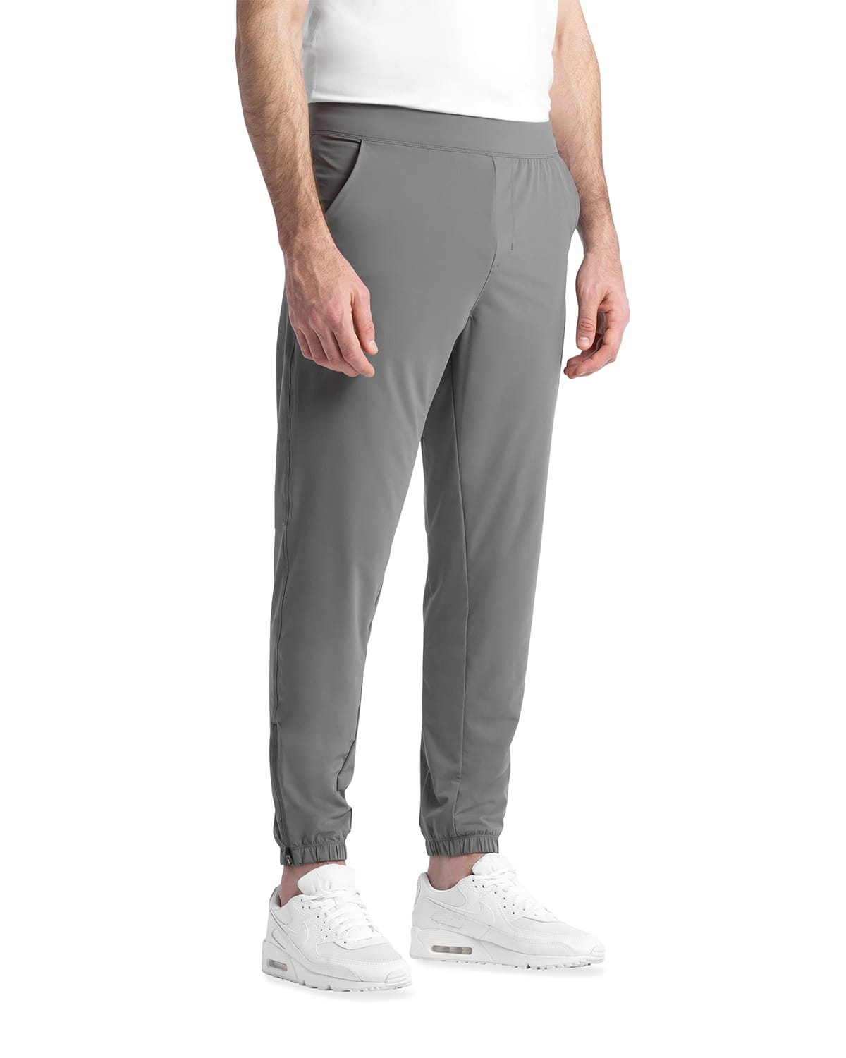 Public Rec Men's Stadium Stretch-nylon Jogger Pants In Storm Grey