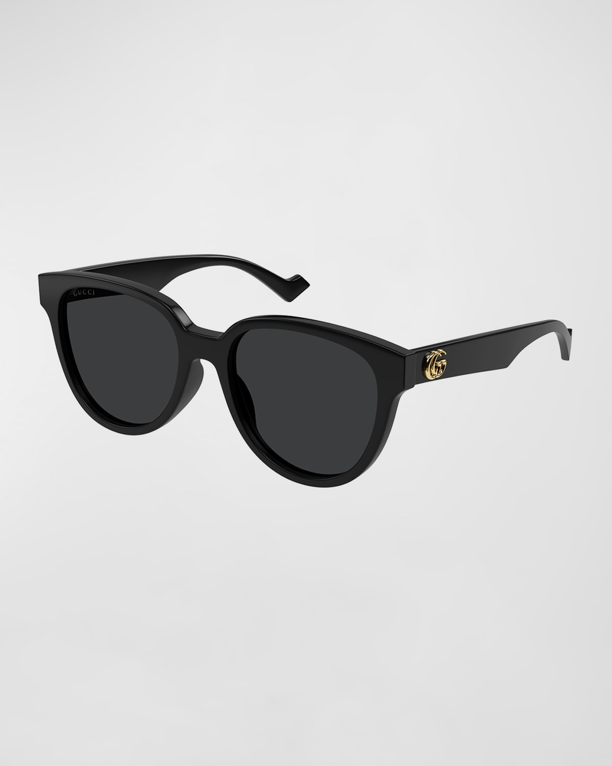 Shop Gucci Interlocking G Acetate Cat-eye Sunglasses In Black