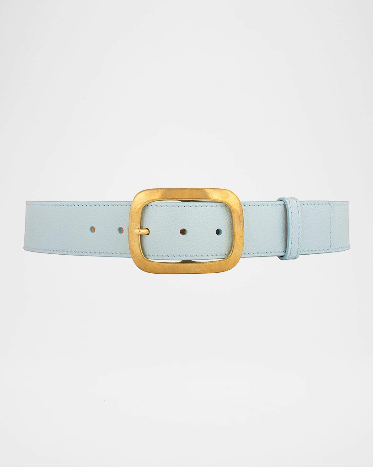 Vaincourt Paris La Captivante Pebbled Leather Belt In Sky