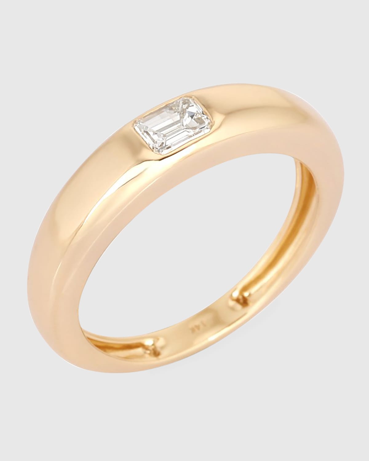Kastel Jewelry Baguette Diamond Ring in 14k Yellow Gold, Size 7