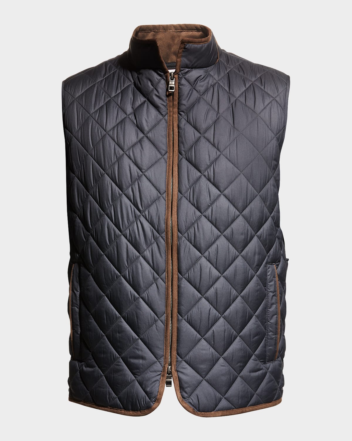 Peter Millar Men's Crown Essex Quilted Vest In Black