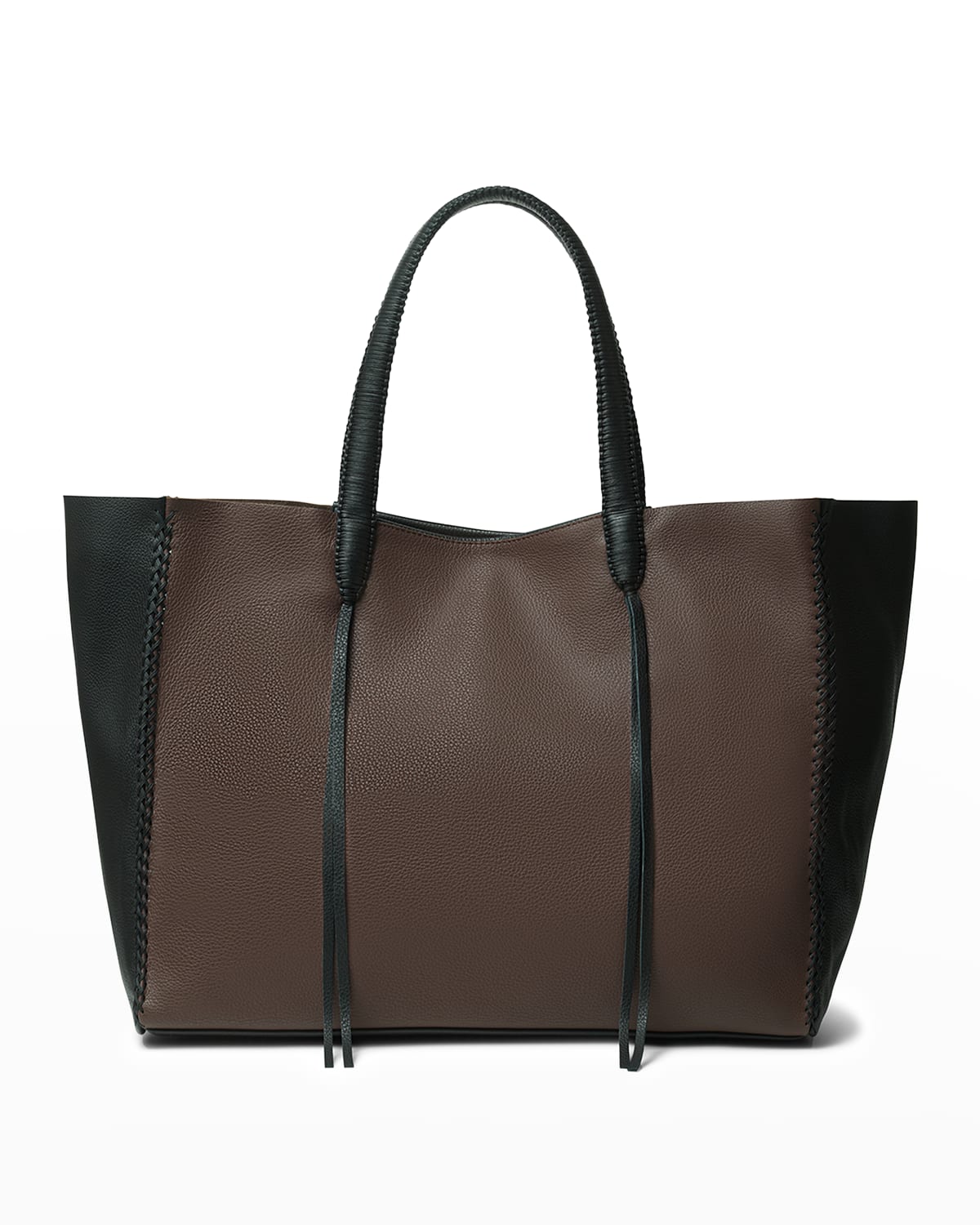 Duo Bicolor Leather Tote Bag