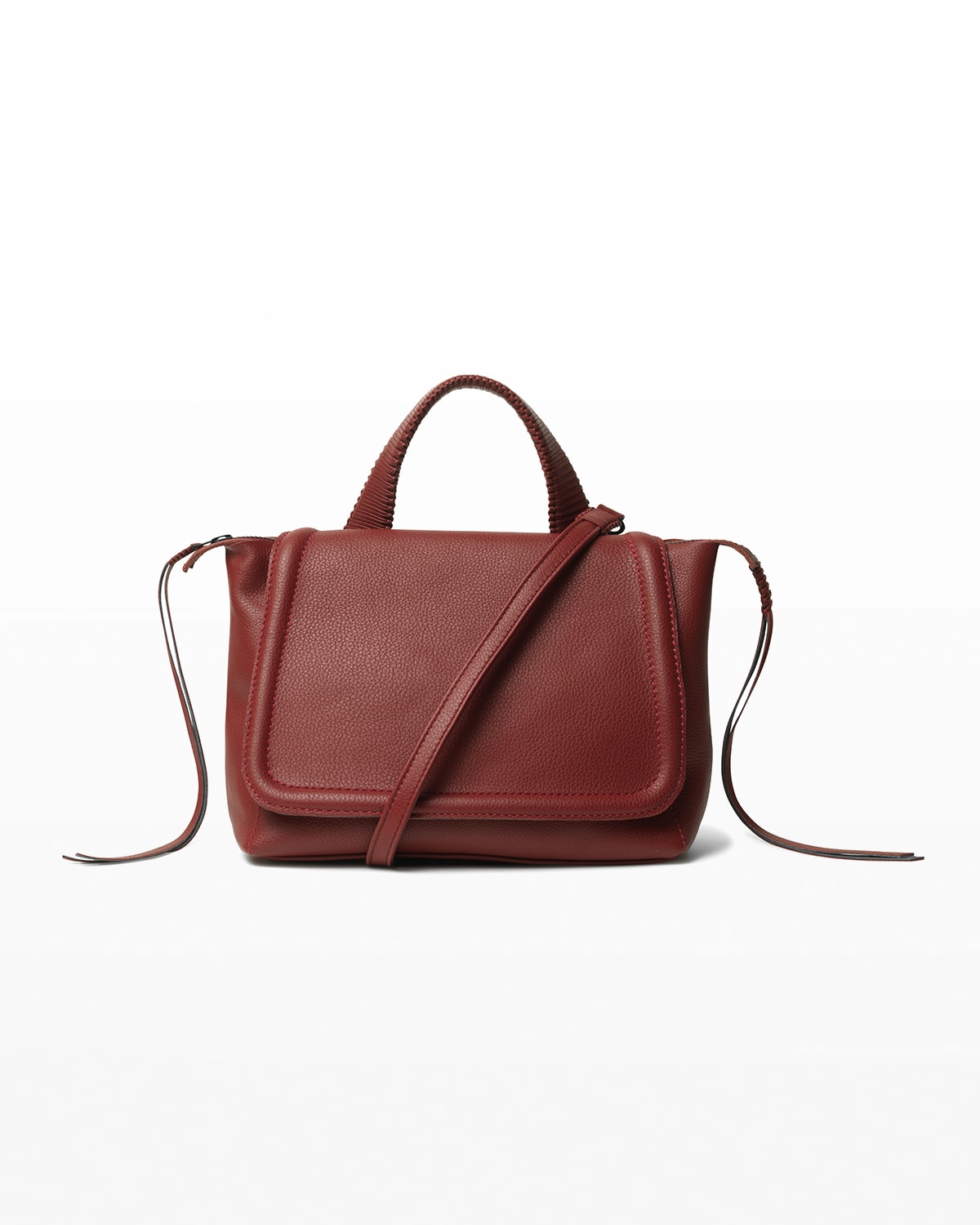 Callista Medium Grained Leather Top-Handle Bag