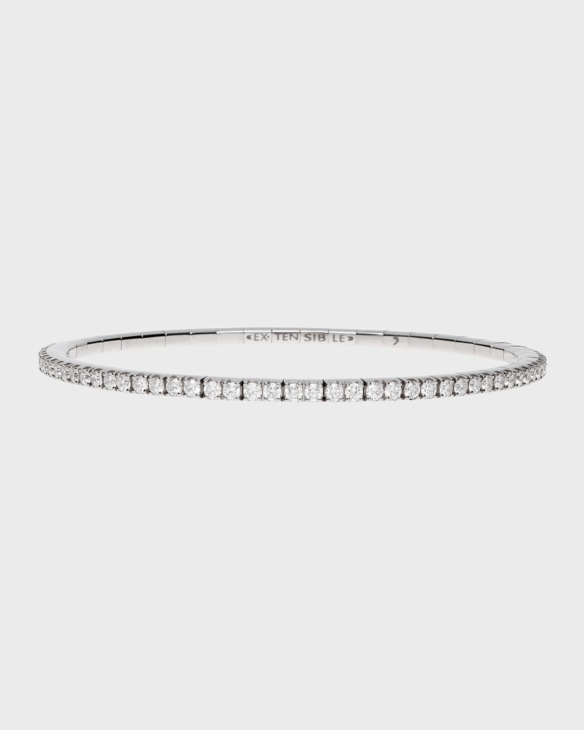 Extensible 18k White Gold Diamond Stretch Tennis Bracelet
