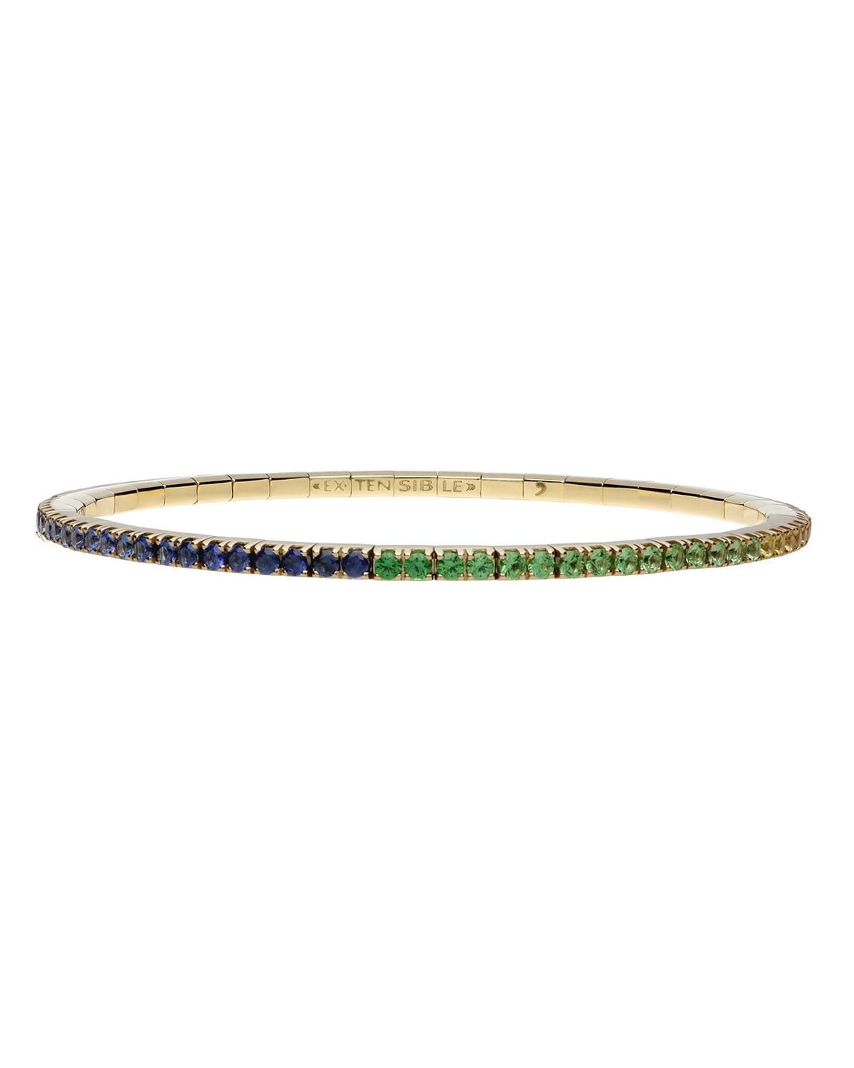Extensible Rainbow Sapphire Stretch Tennis Bracelet
