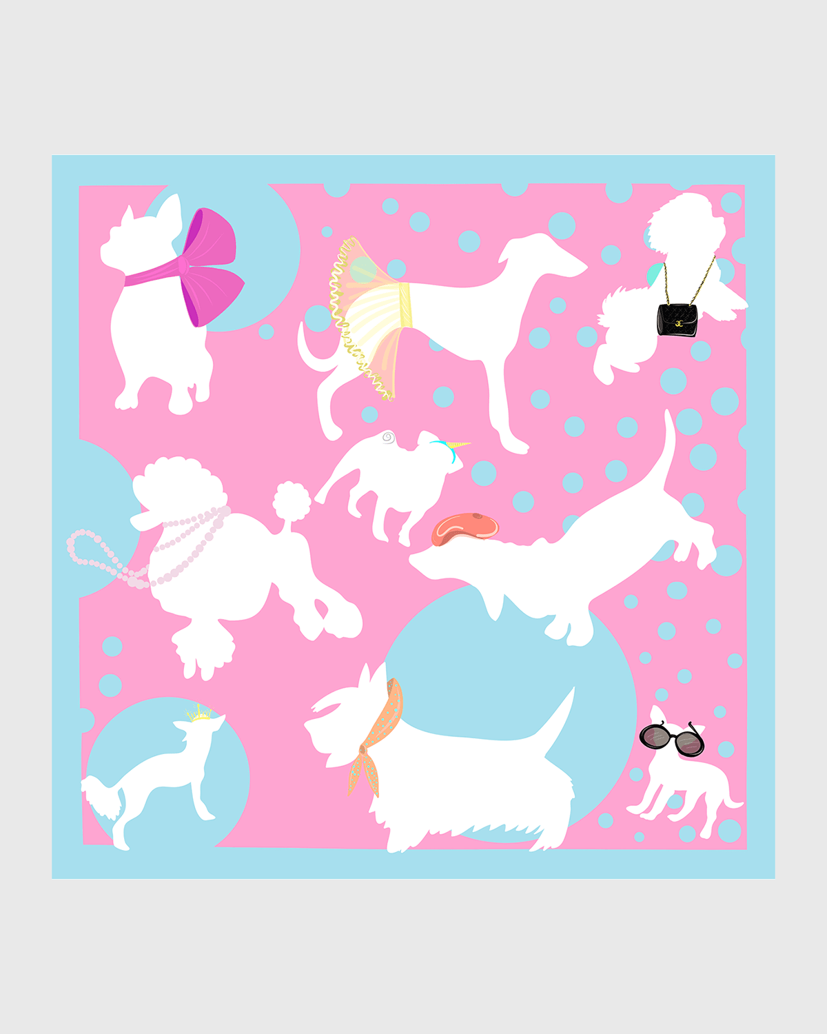 Accessorized Dogs Silk Scarf