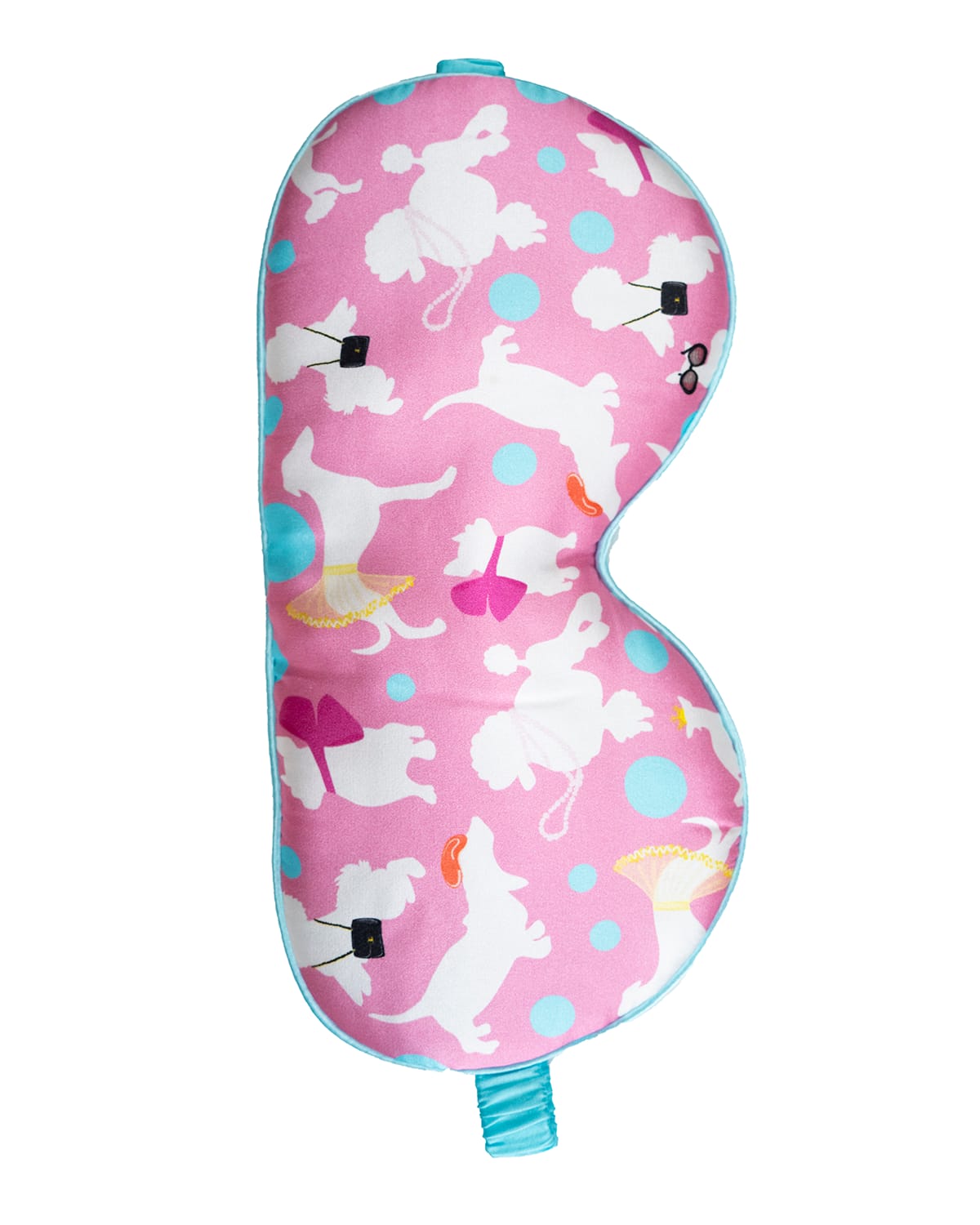 Mila & Such Oversized Dog-print Eye Mask In Pink