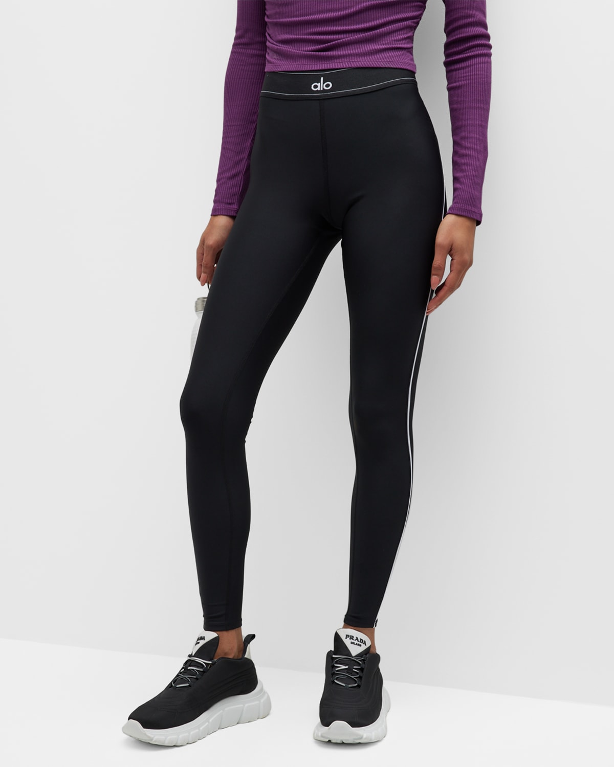 Alo Yoga Airlift High-waist Suit-up Leggings In Anthracite