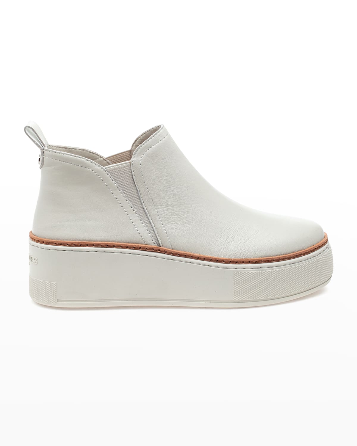 Jslides Mika Leather Slip-on Low Booties In Off Whtie