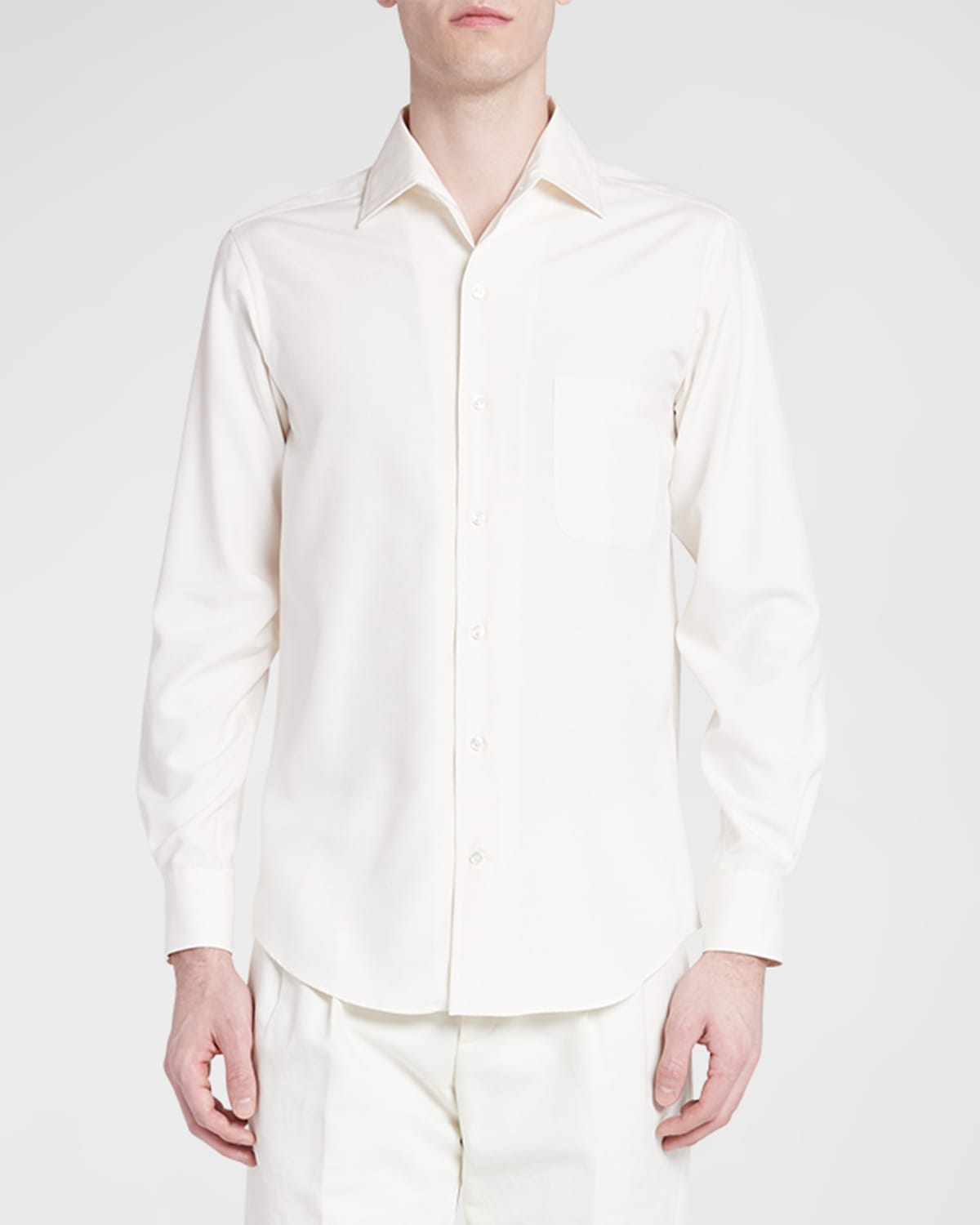 Loro Piana Andre Silk Shirt In Nougat