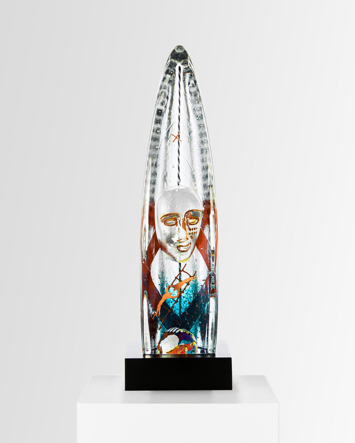 Kosta Boda Bertil Vallien "vertical Journey" Boat Sculpture