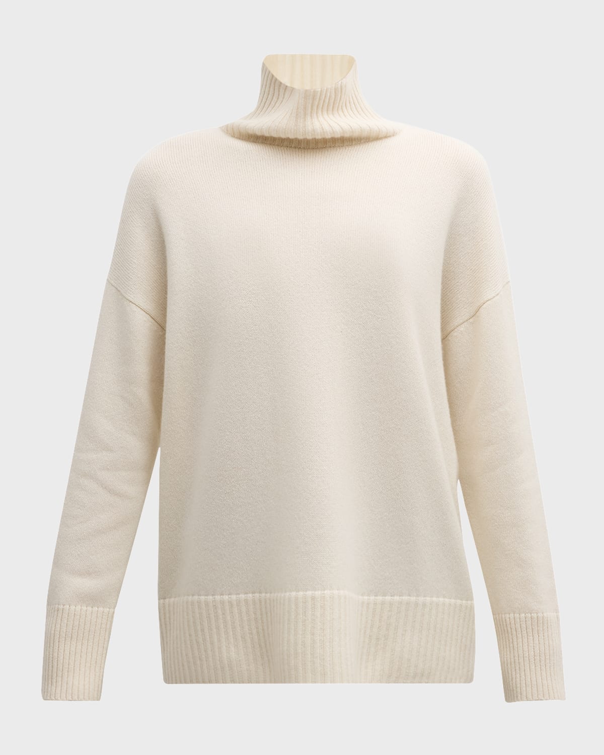Chine 3-Ply Cashmere Stand-Collar Sweater