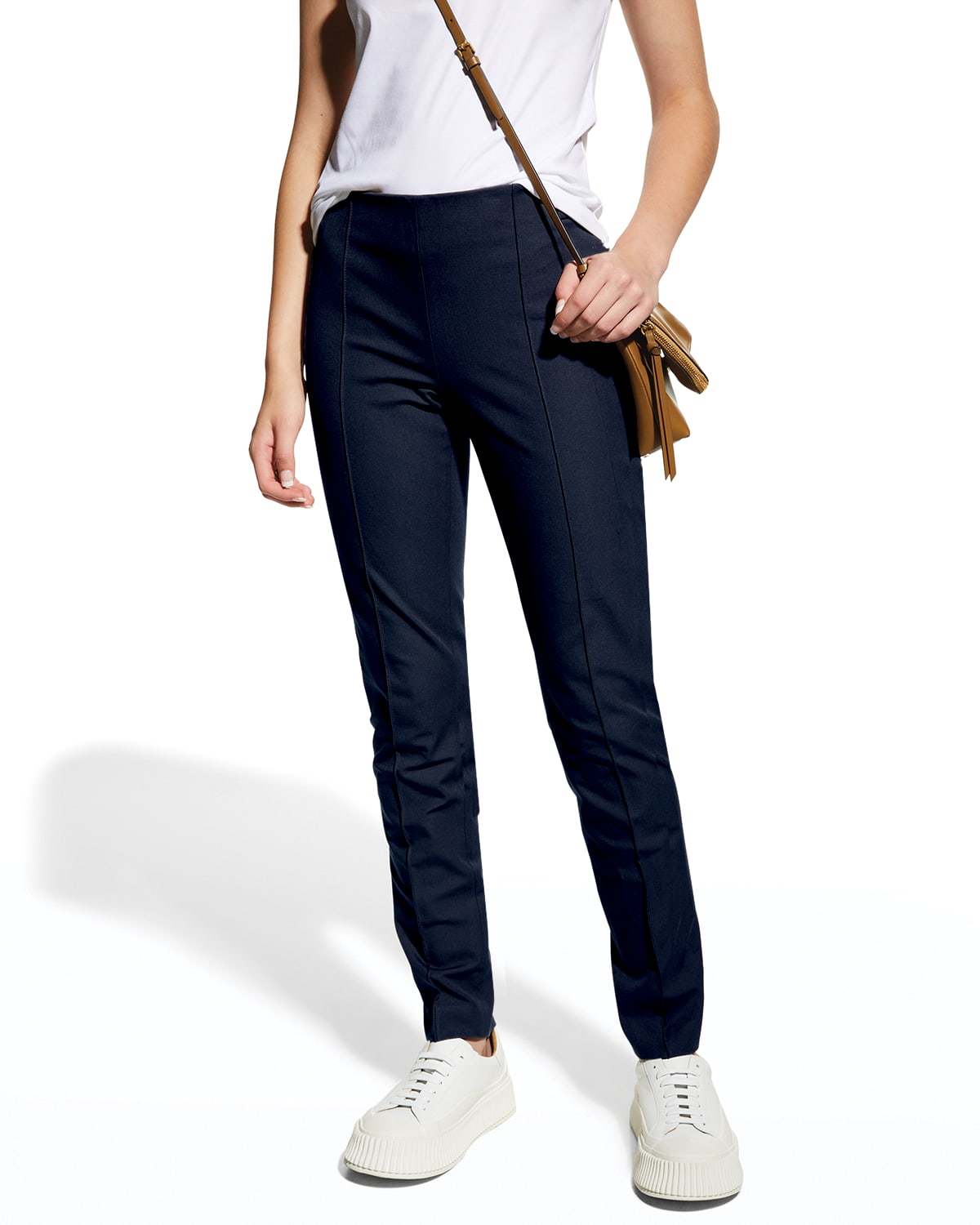 Lafayette 148 Acclaimed Stretch Gramercy Pants In Ink