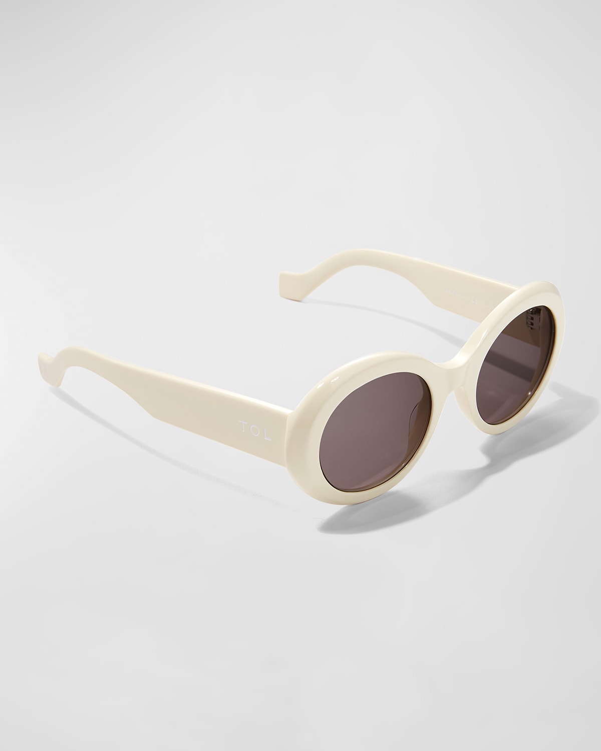 Tol Eyewear Double Round Acetate Sunglasses In 199 Meringue ModeSens