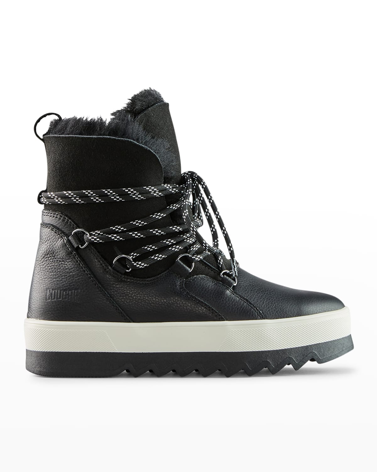 V-Five-L Leather Shearling Snow Booties