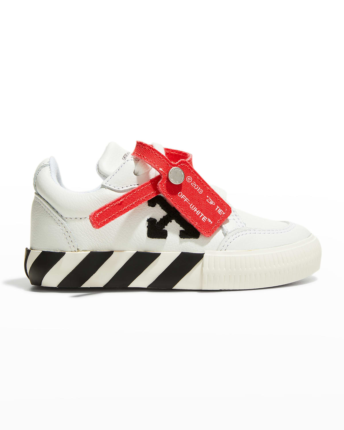 OFF-WHITE KID'S ARROW LEATHER LOW-TOP SNEAKERS, TODDLER/KIDS