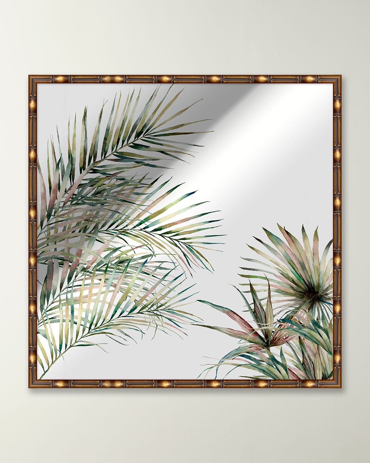 Wendover Art Group Lush Palm Mirror 3 Giclee In Brown