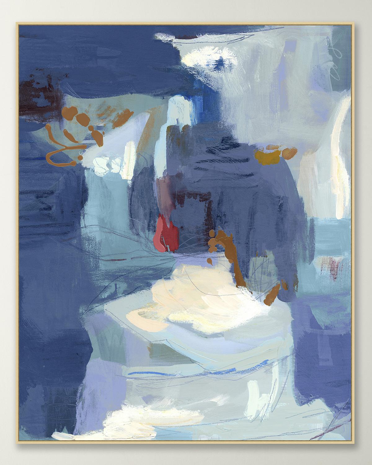 Wendover Art Group Blue Splash 1 Giclee In Gray