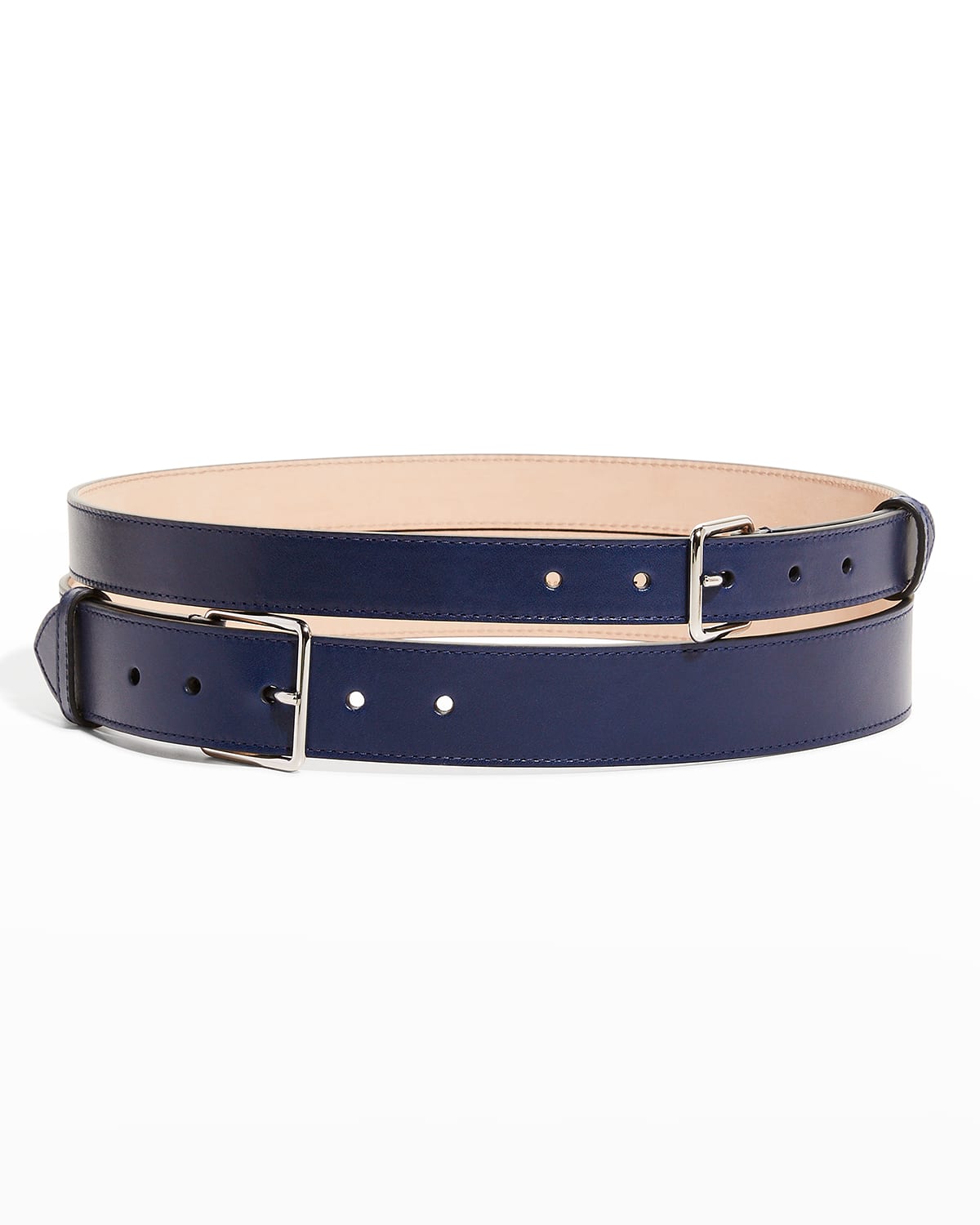Double Long Leather Belt